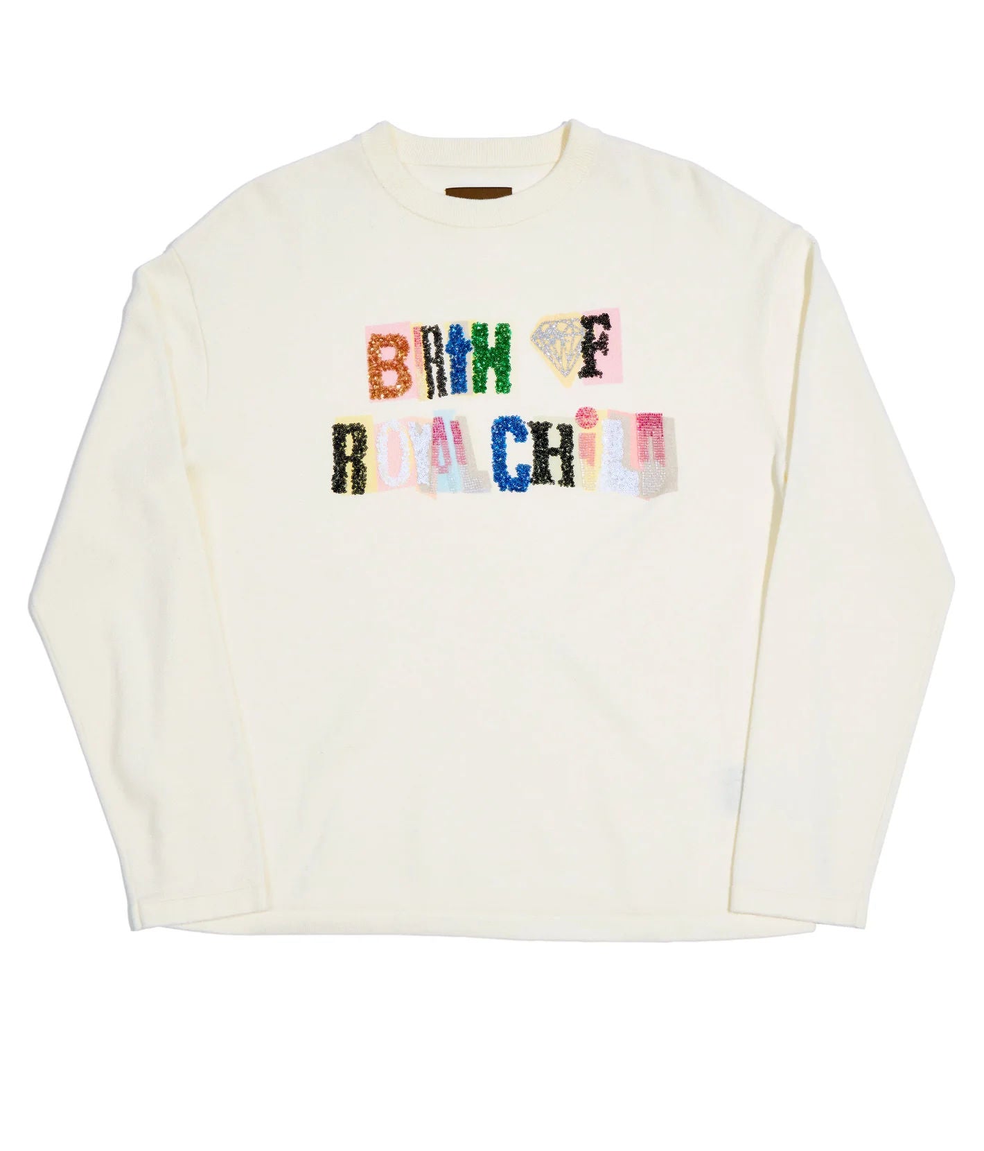 Birth Of Royal Child Sequin Logo Long-Sleeve Tee