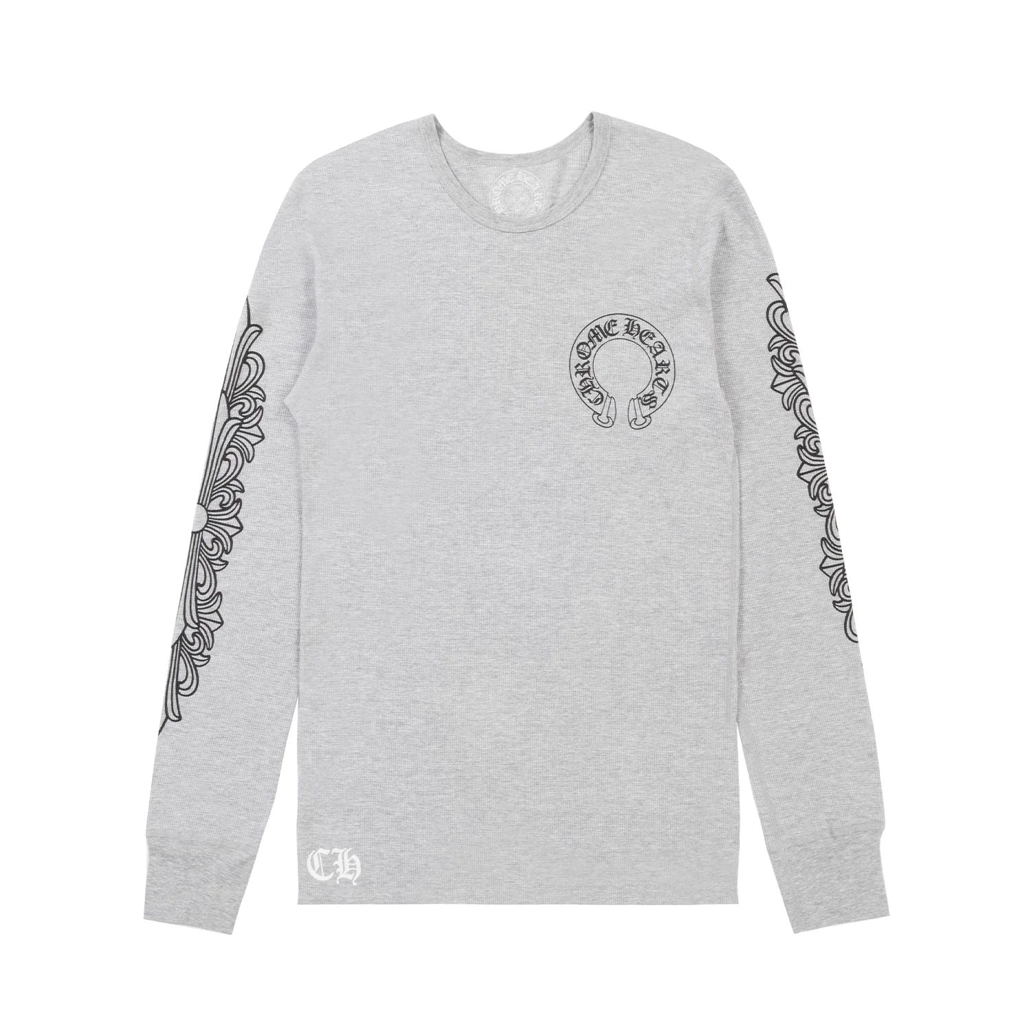 Chrome Hearts Horseshoe Thermal Longsleeve T-Shirt Grey