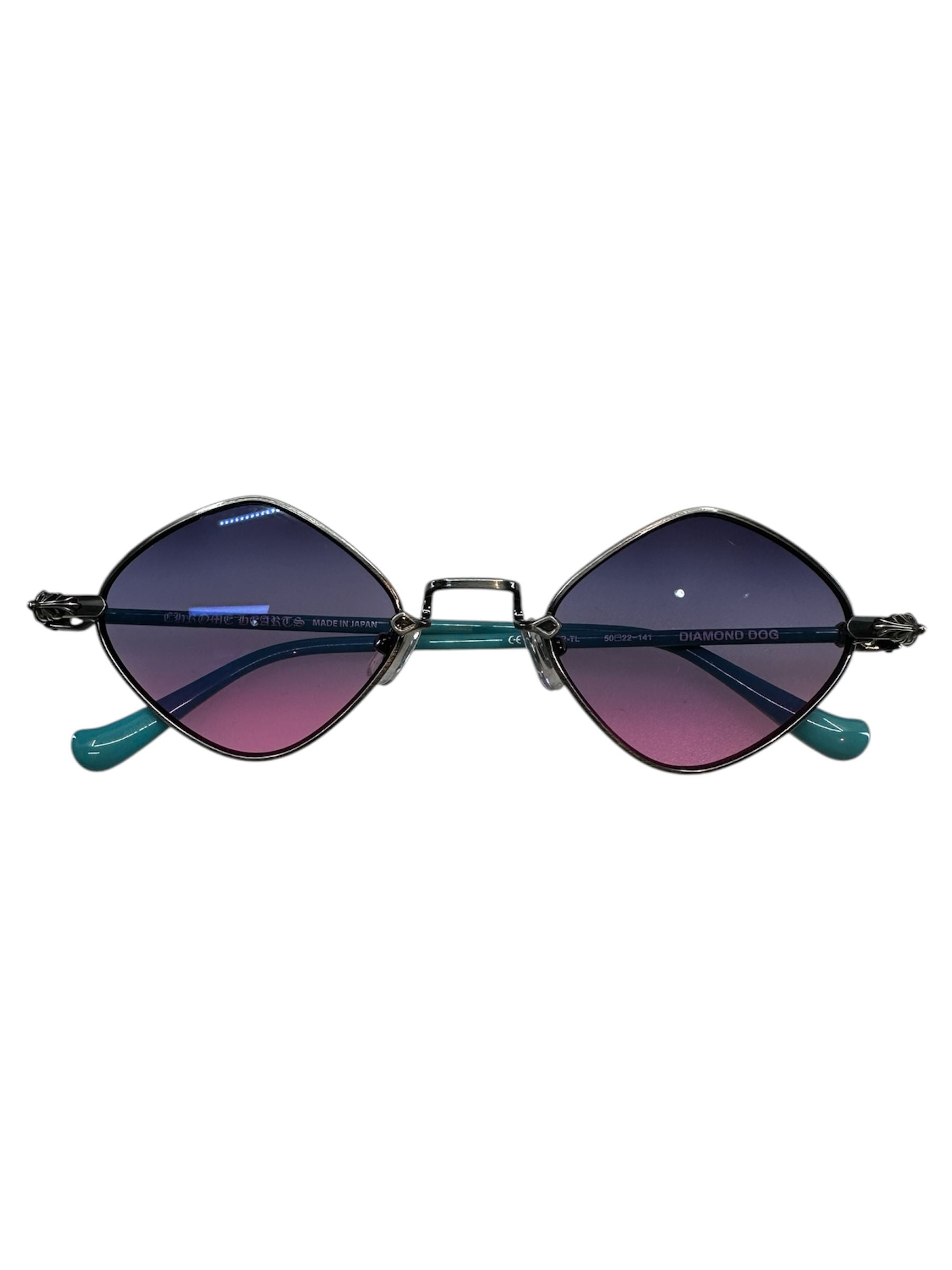 Chrome Hearts Diamond Dog Purple Turquoise Sunglasses