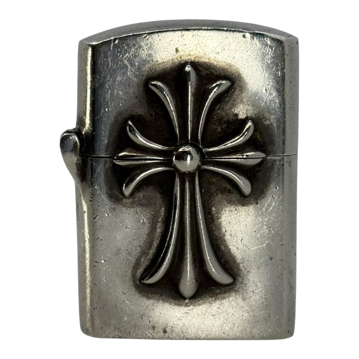 Chrome Hearts Silver Cross Zippo Lighter