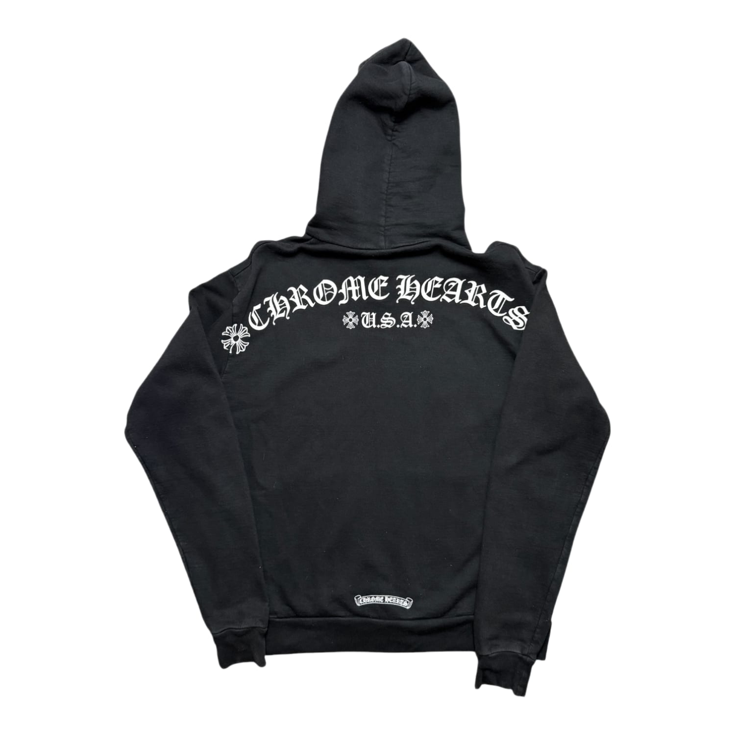 Chrome Hearts T Bar USA Shoulder Logo Zip Up Black