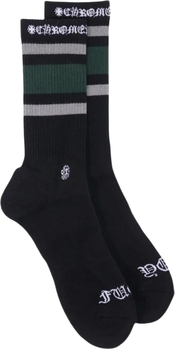 Chrome Hearts Sport Striped Socks Black/Green