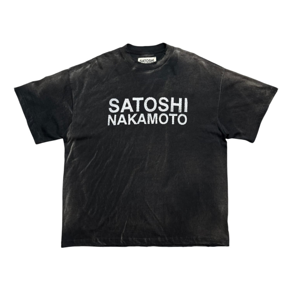 Satoshi Nakamoto Stencil Logo T-Shirt