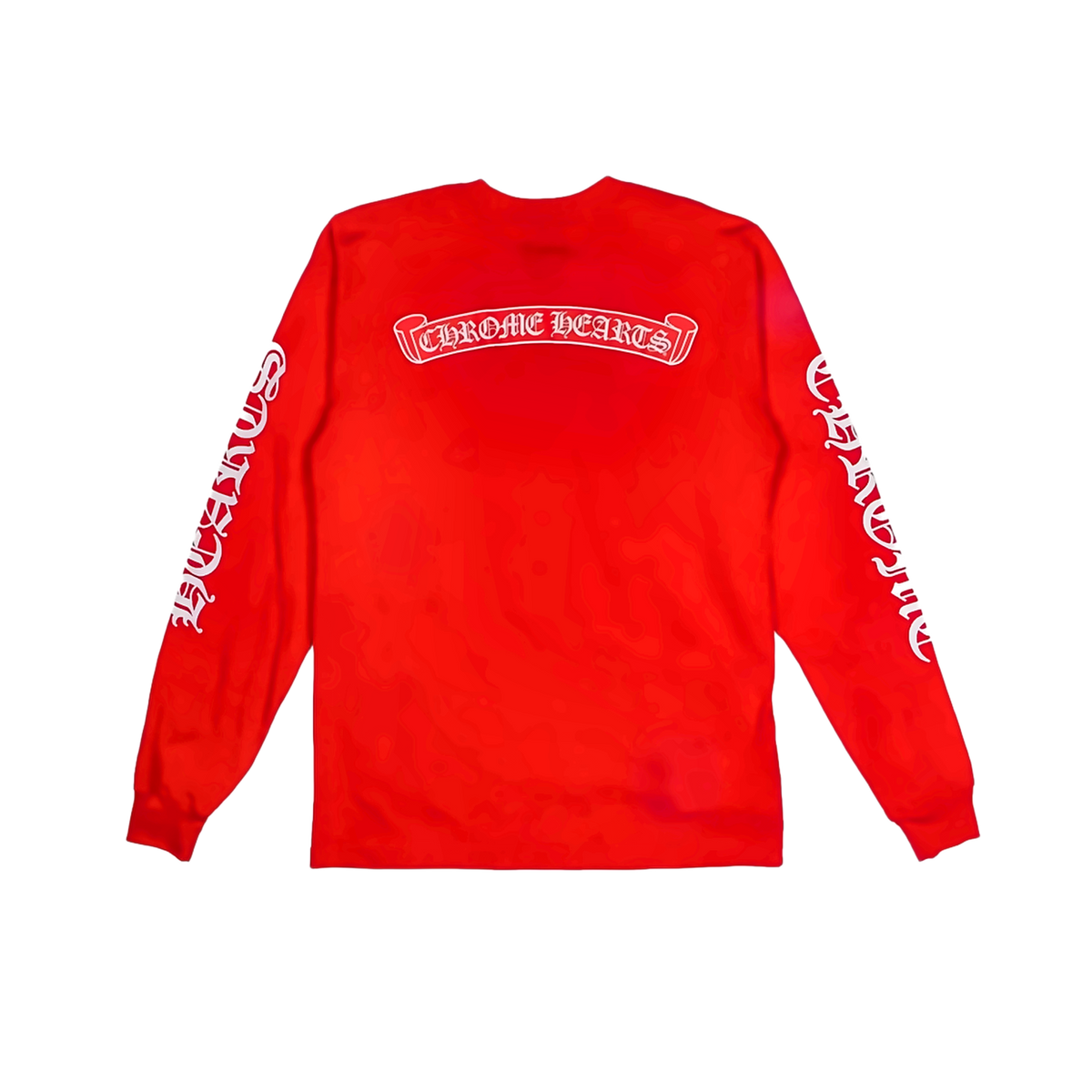 Chrome Hearts Scroll Label Long Sleeve Red