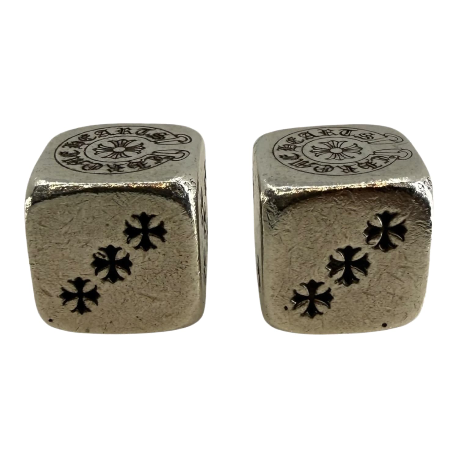 Chrome Hearts Silver Dice Set