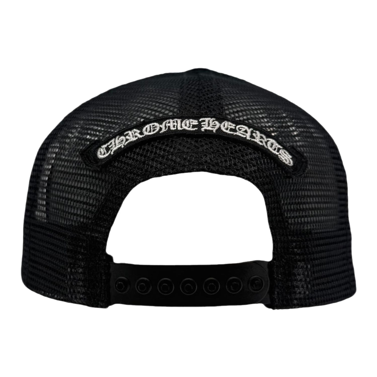 Chrome Hearts Fuck White Leather Patch Trucker Hat