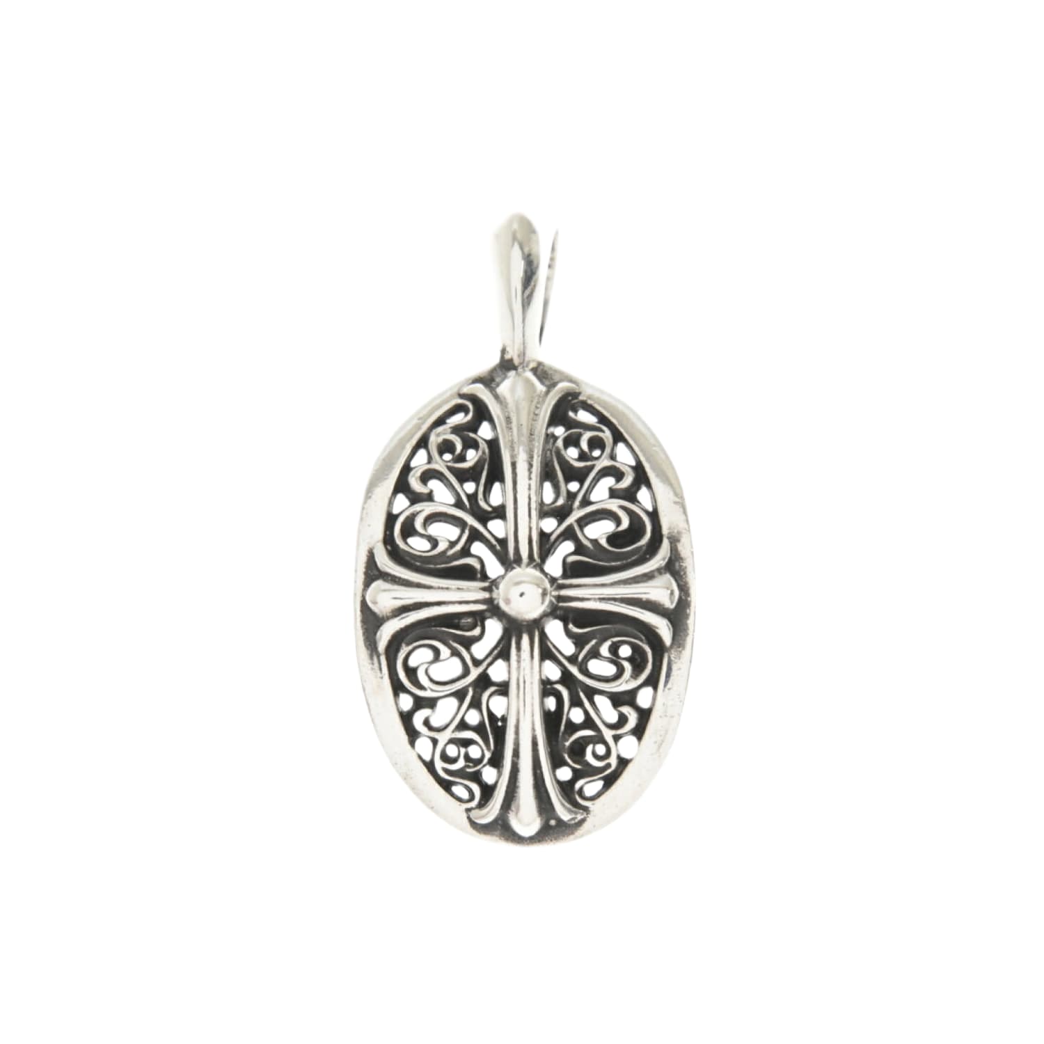 Chrome Hearts Silver Oval Pendant