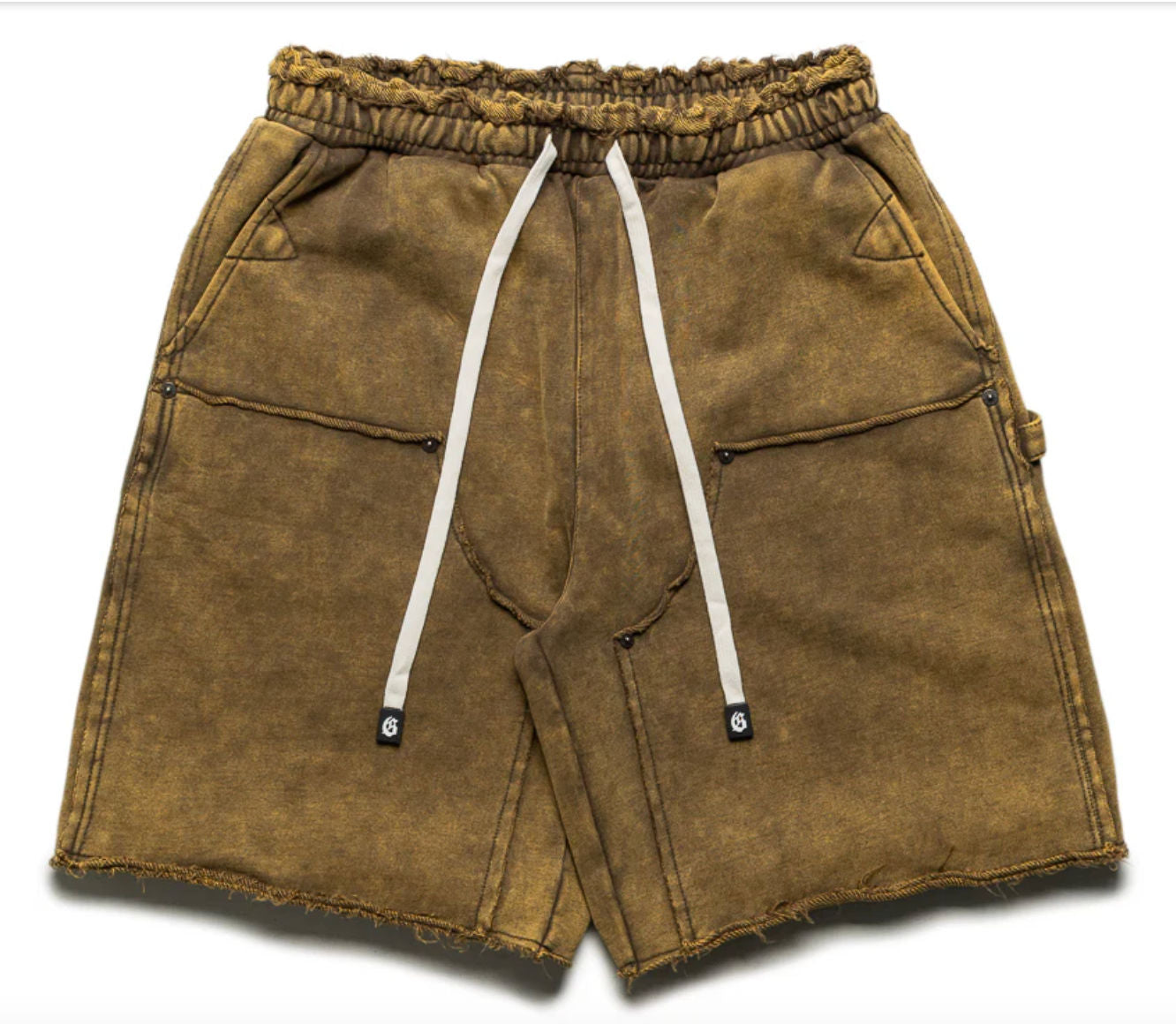 Godspeed Carpenter Distressed Shorts Brown