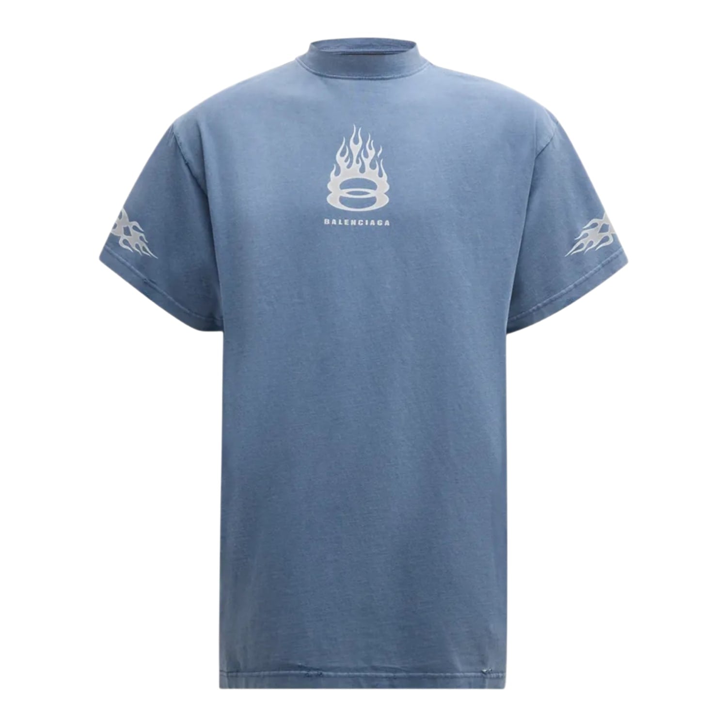 Balenciaga Burning Unity Flame T-Shirt Blue