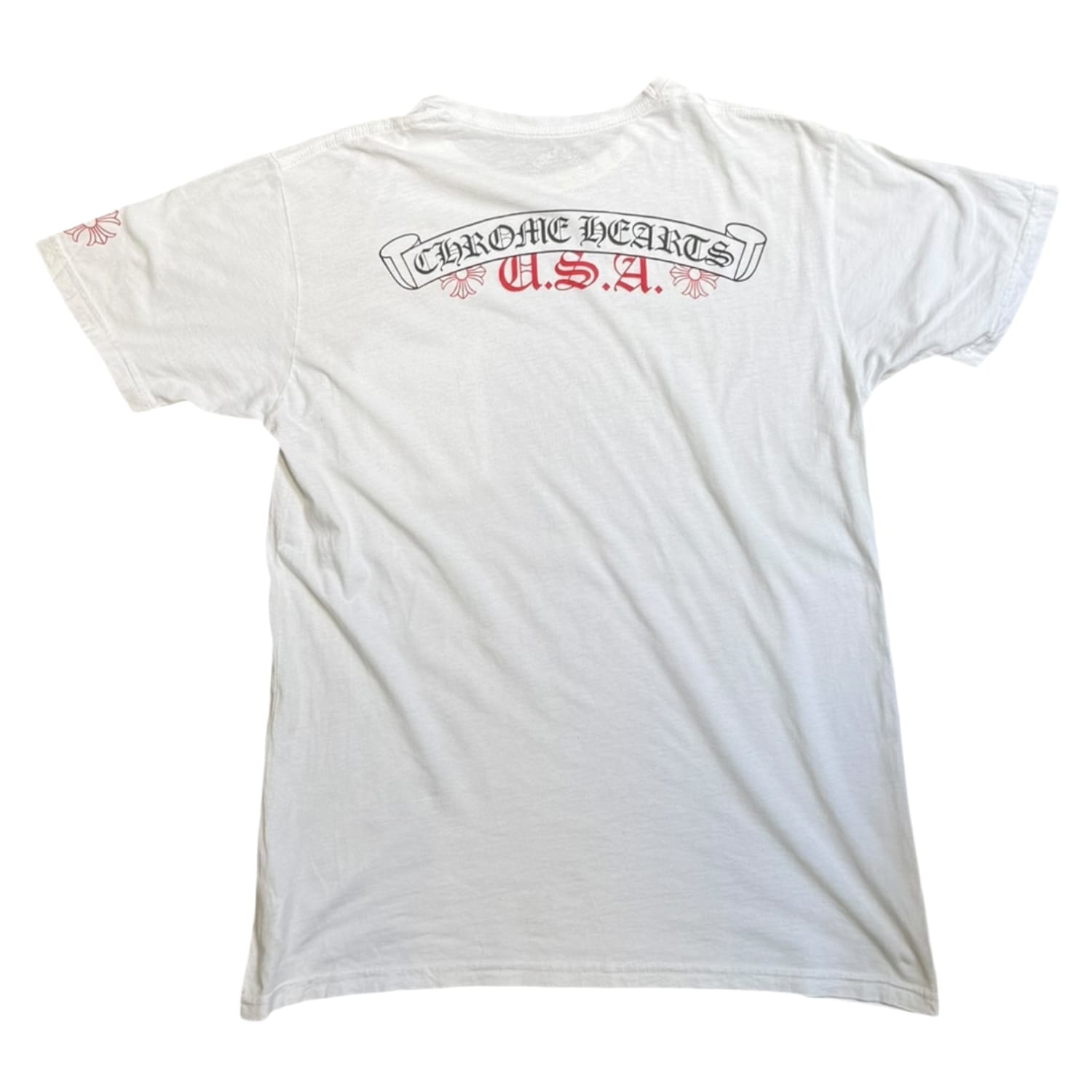 Chrome Hearts USA Scroll Logo T-Shirt White