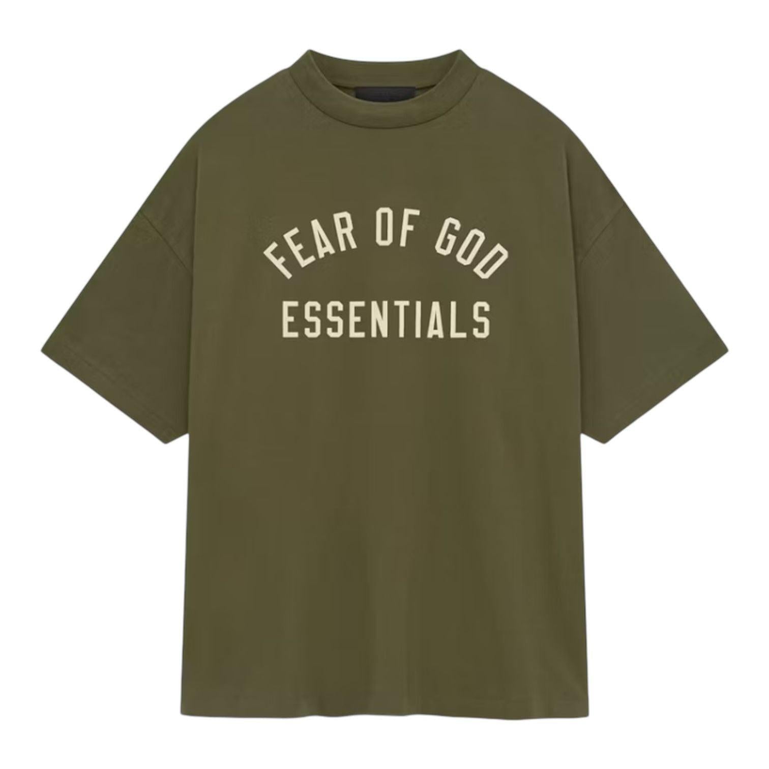 Fear of God Essentials Jersey Crewneck Tee Military