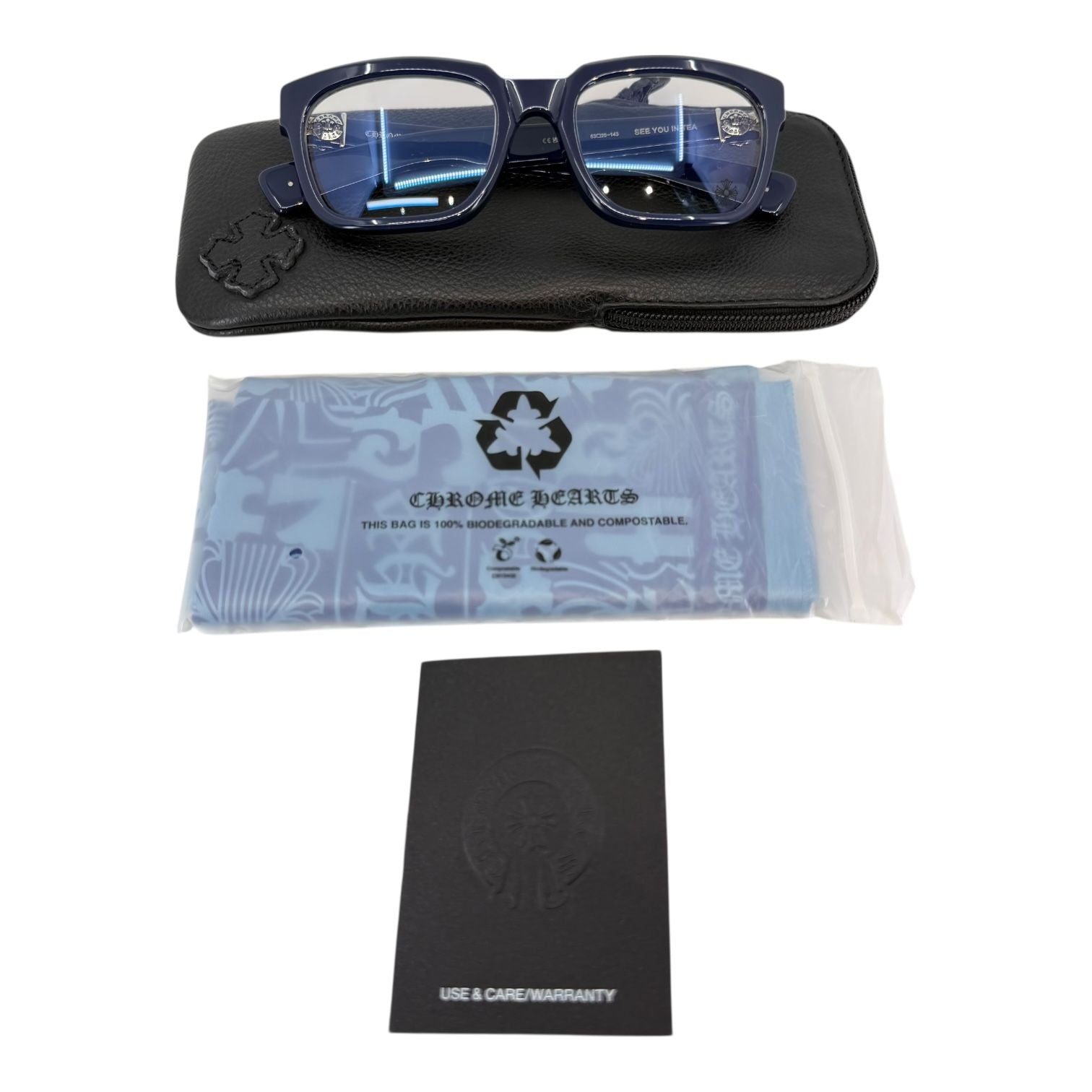 Chrome Hearts See You In Tea Navy/Sterling Silver Glasses