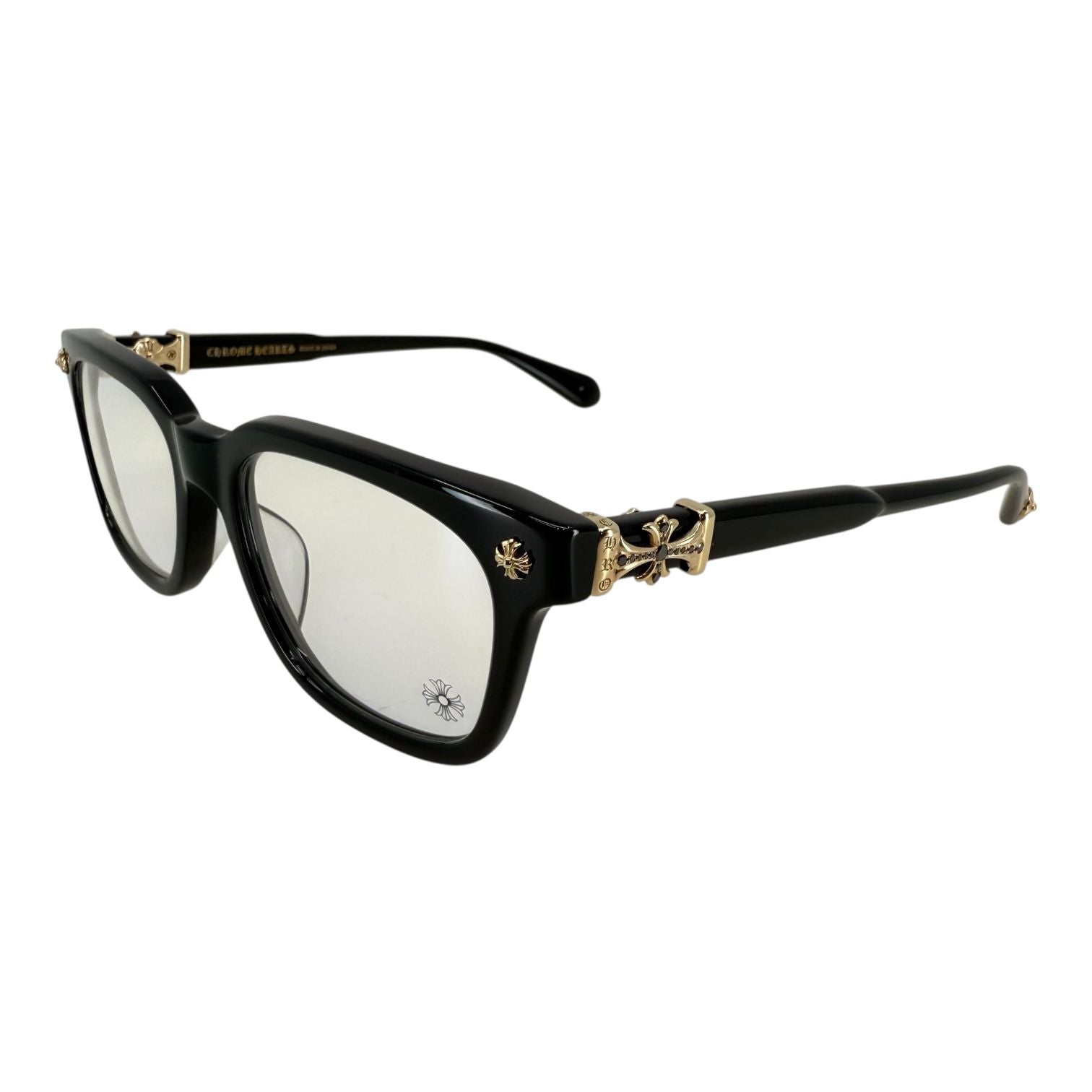 Chrome Hearts Cox Ucker Black Diamond Black/18k Gold Plated Glasses