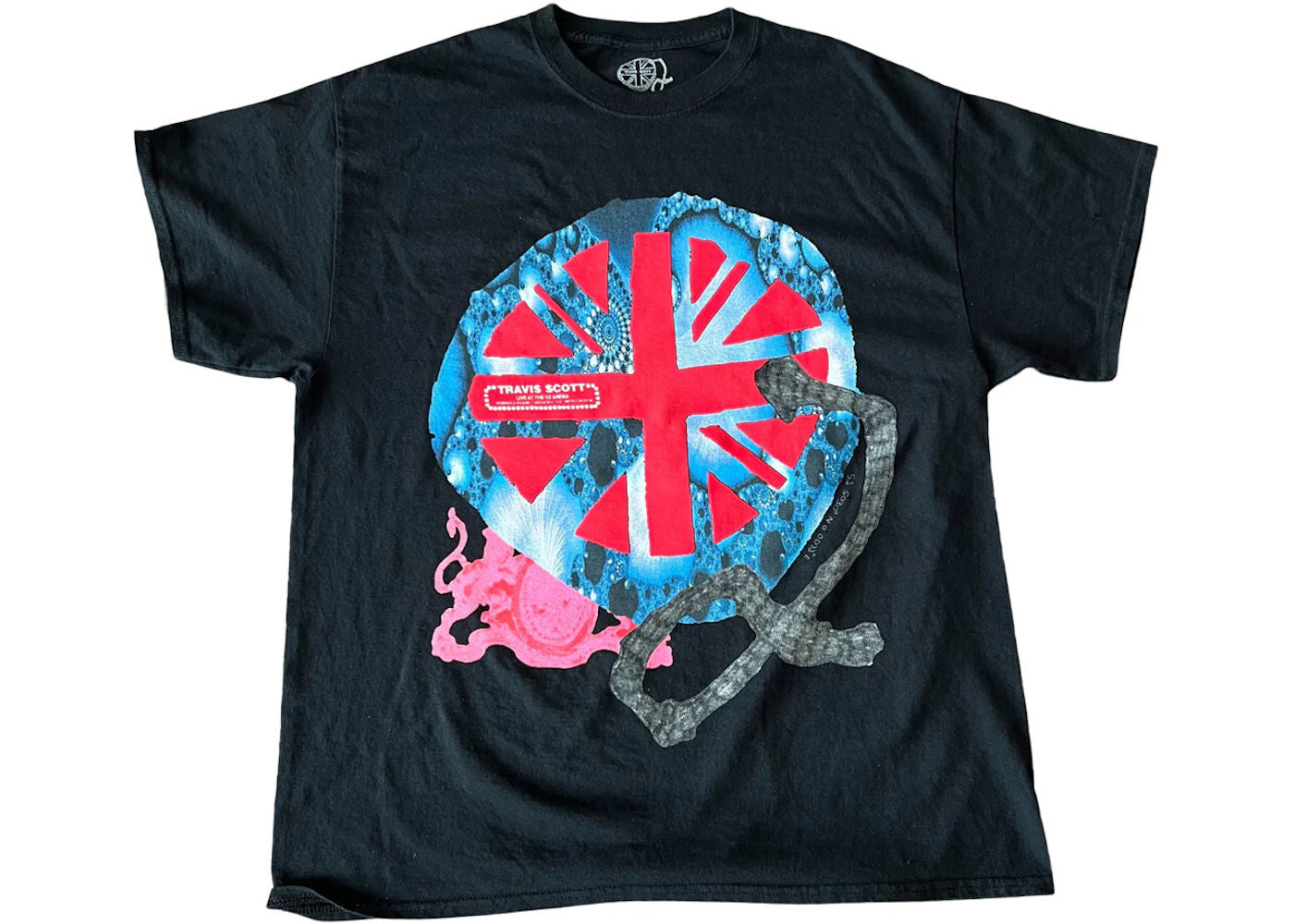 Travis Scott O2 Union jack T-shirt Black