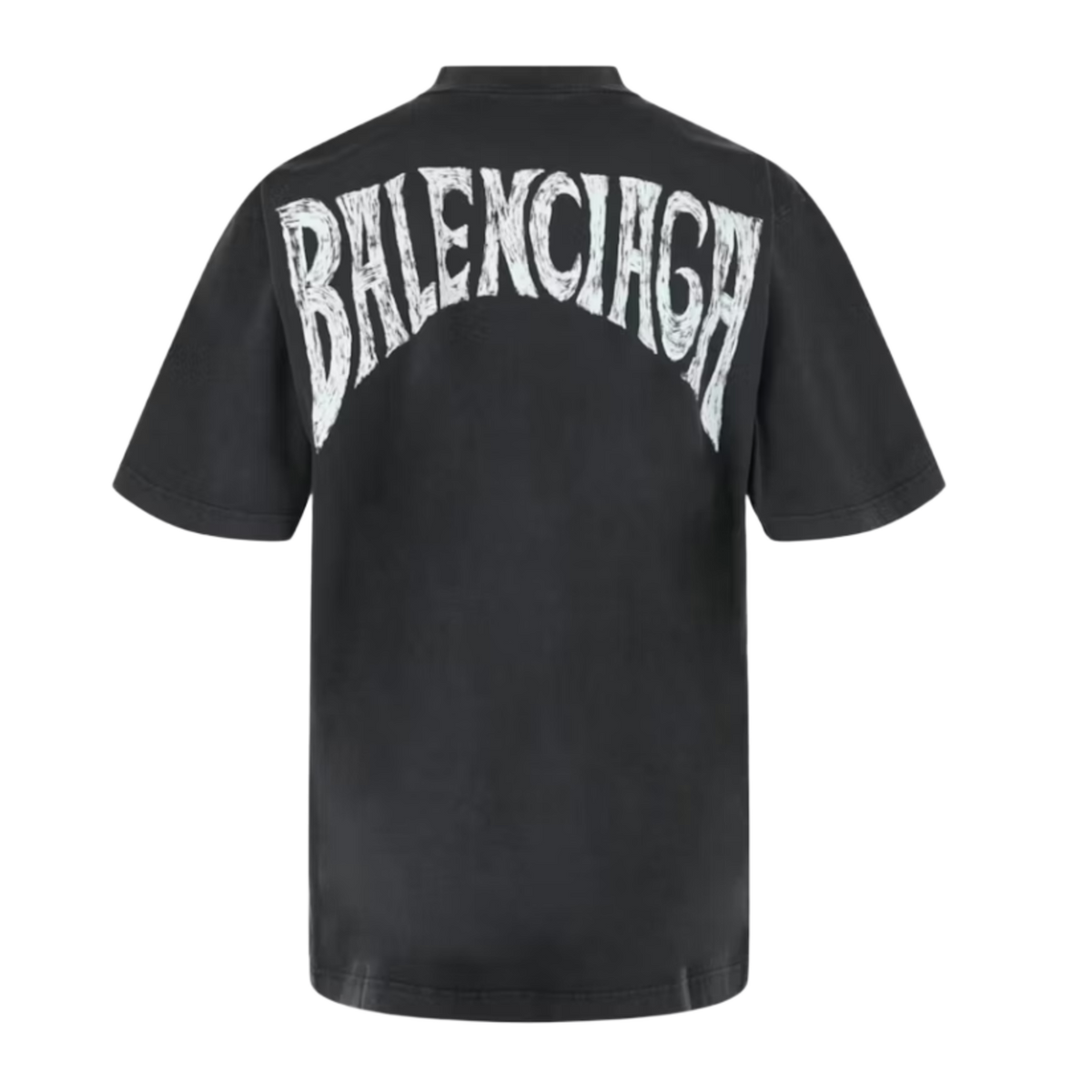 Balenciaga Hand Drawn T-shirt Faded Black White