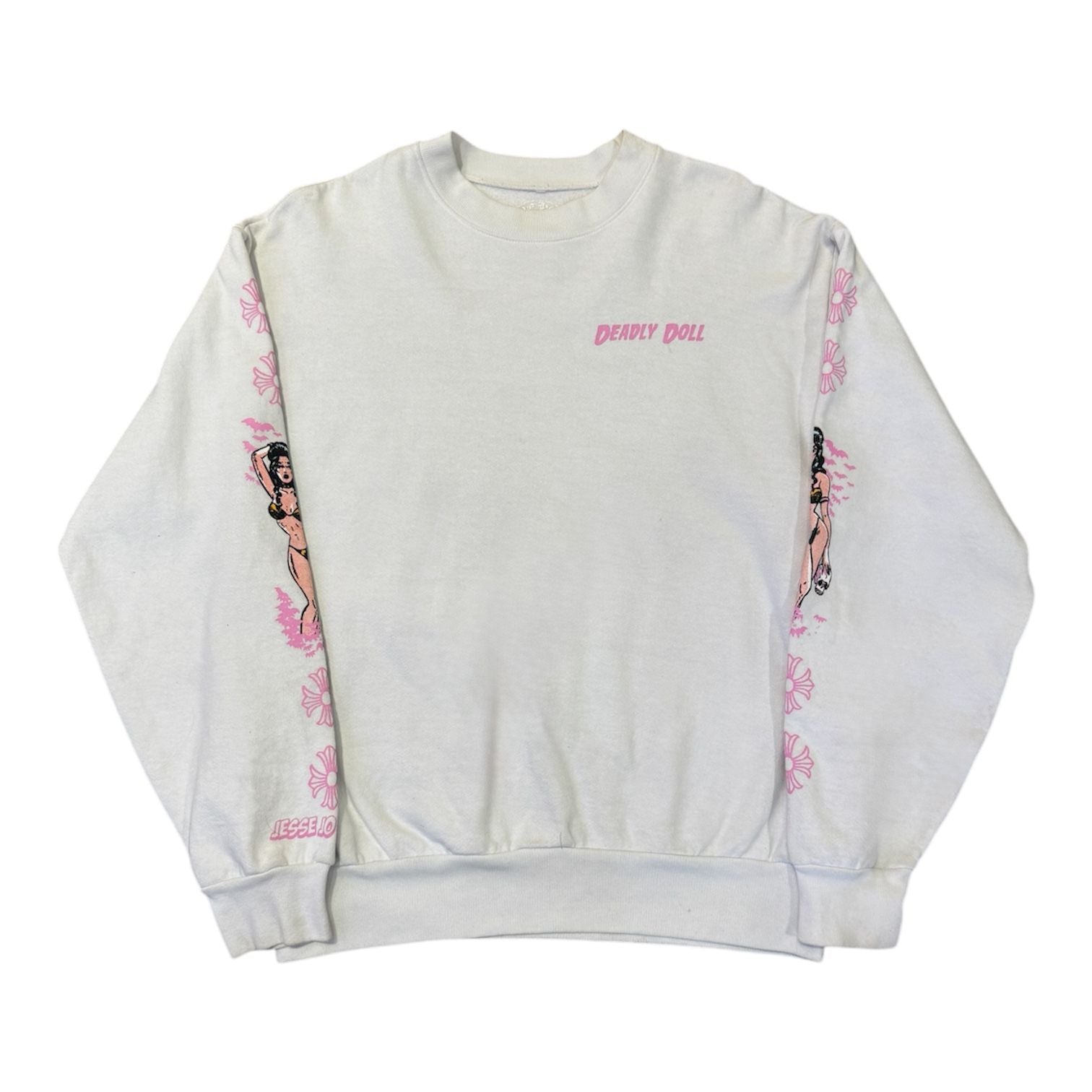 Chrome Hearts Deadly Doll Crewneck White - Gently Used