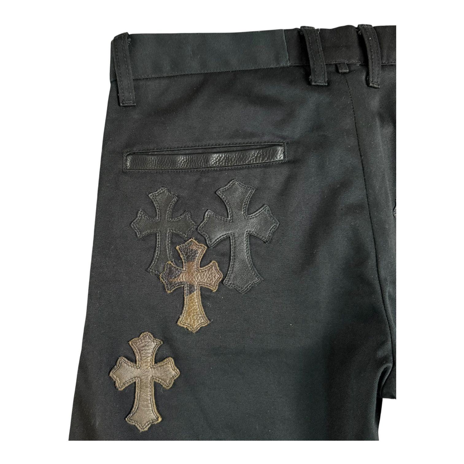 Chrome Hearts Black Camo Cross Patch Chino Pants