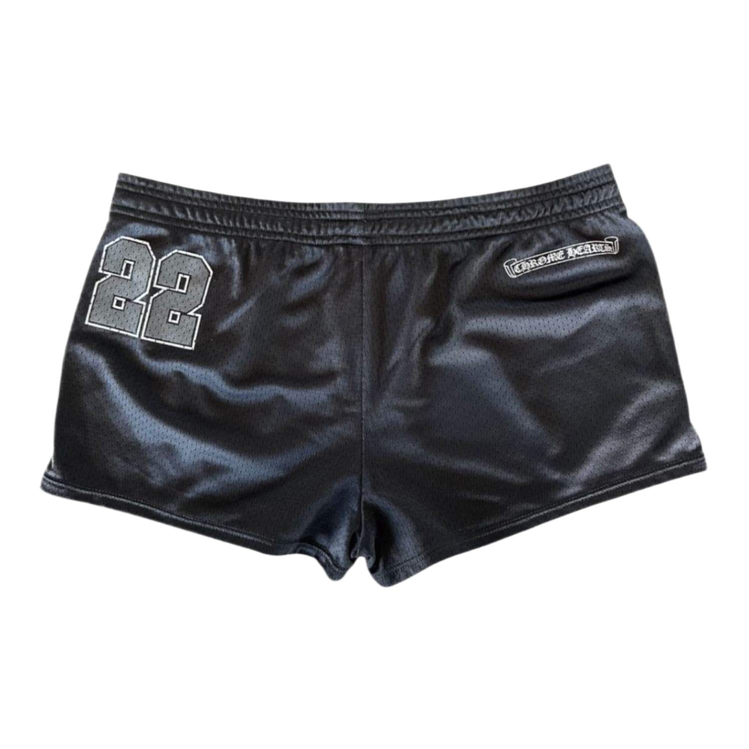 Chrome Hearts Womens Varsity Mesh CH 22 Shorts Black