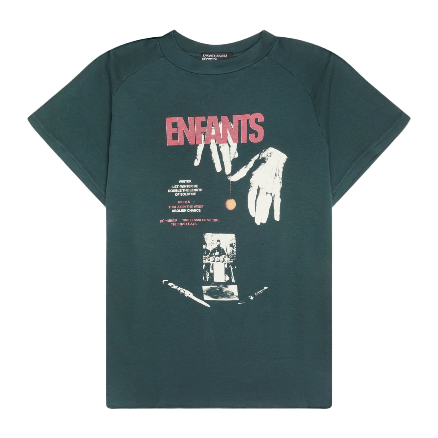 Enfants Riches Déprimés Double the Length of Solstice Raglan T-Shirt Green