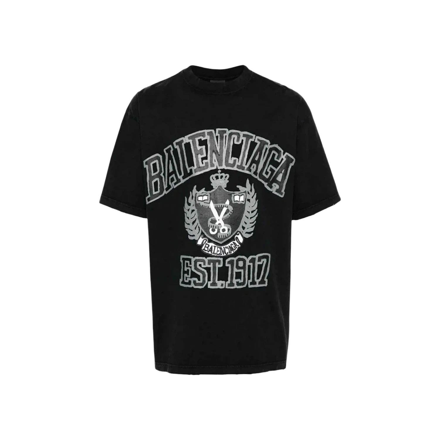 Balenciaga DIY College Medium Fit Tee Black White