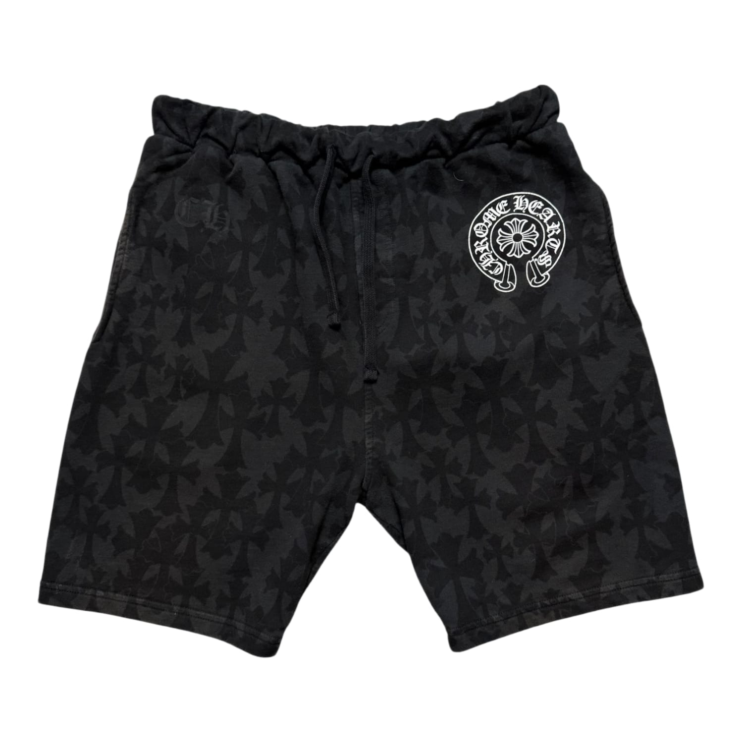 Chrome Hearts Cemetery Cross Horseshoe Sweatshorts Black