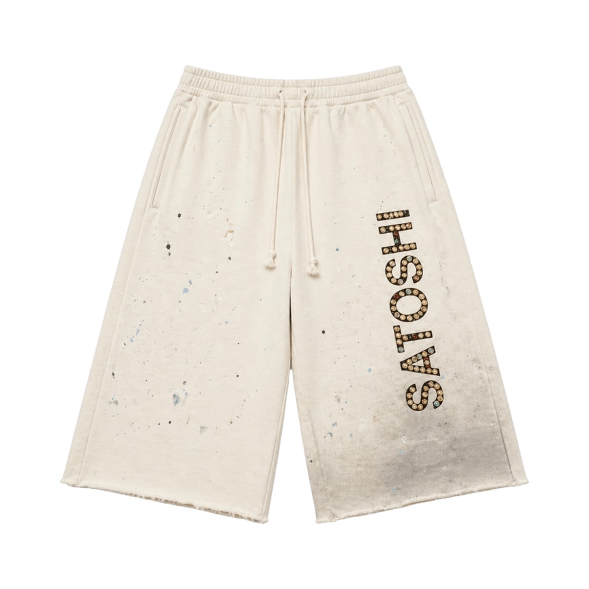 Satoshi Nakamoto Drifter Sweatshorts Dirty White