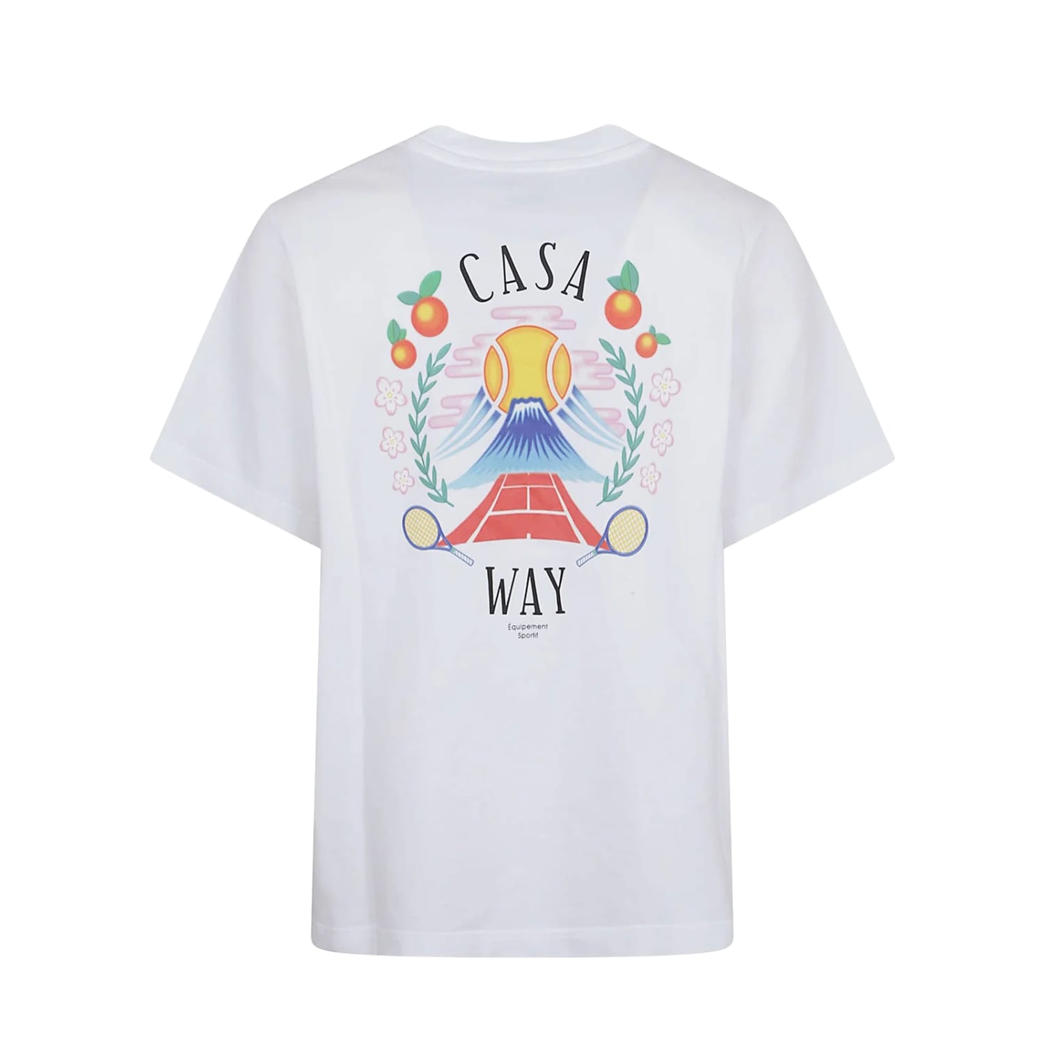 Casablanca Way Mountain Short Sleeve T-Shirt White