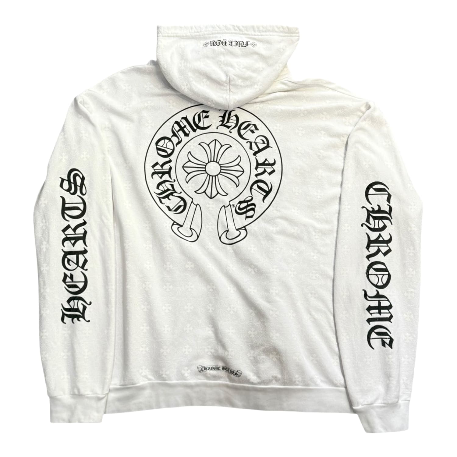 Chrome Hearts Plus Cross Horseshoe Hoodie White