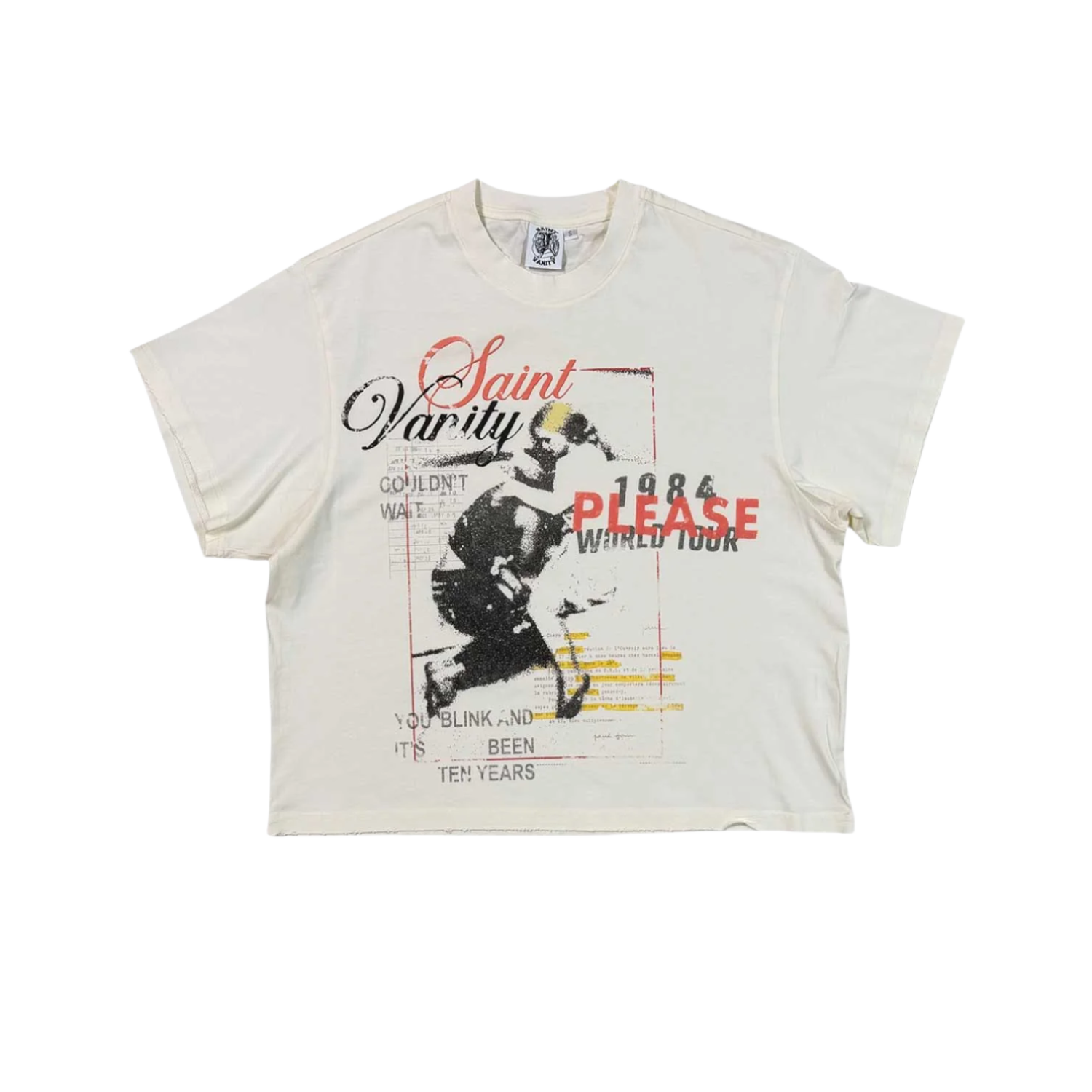 Saint Vanity Yes Please Baby T-Shirt Cream