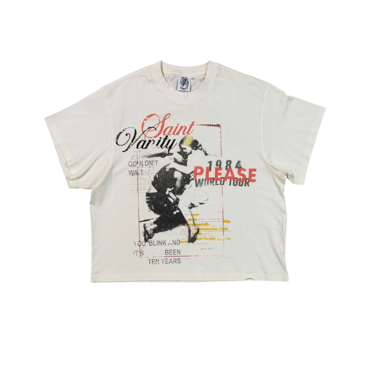 Saint Vanity Yes Please Baby T-Shirt Cream
