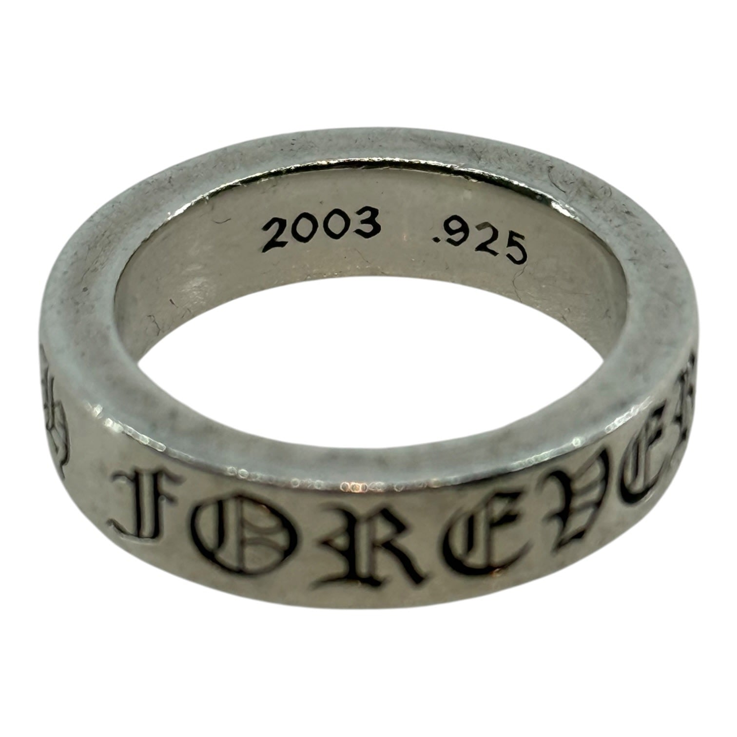 Chrome Hearts Silver CH Forever Ring - US Size 8.5