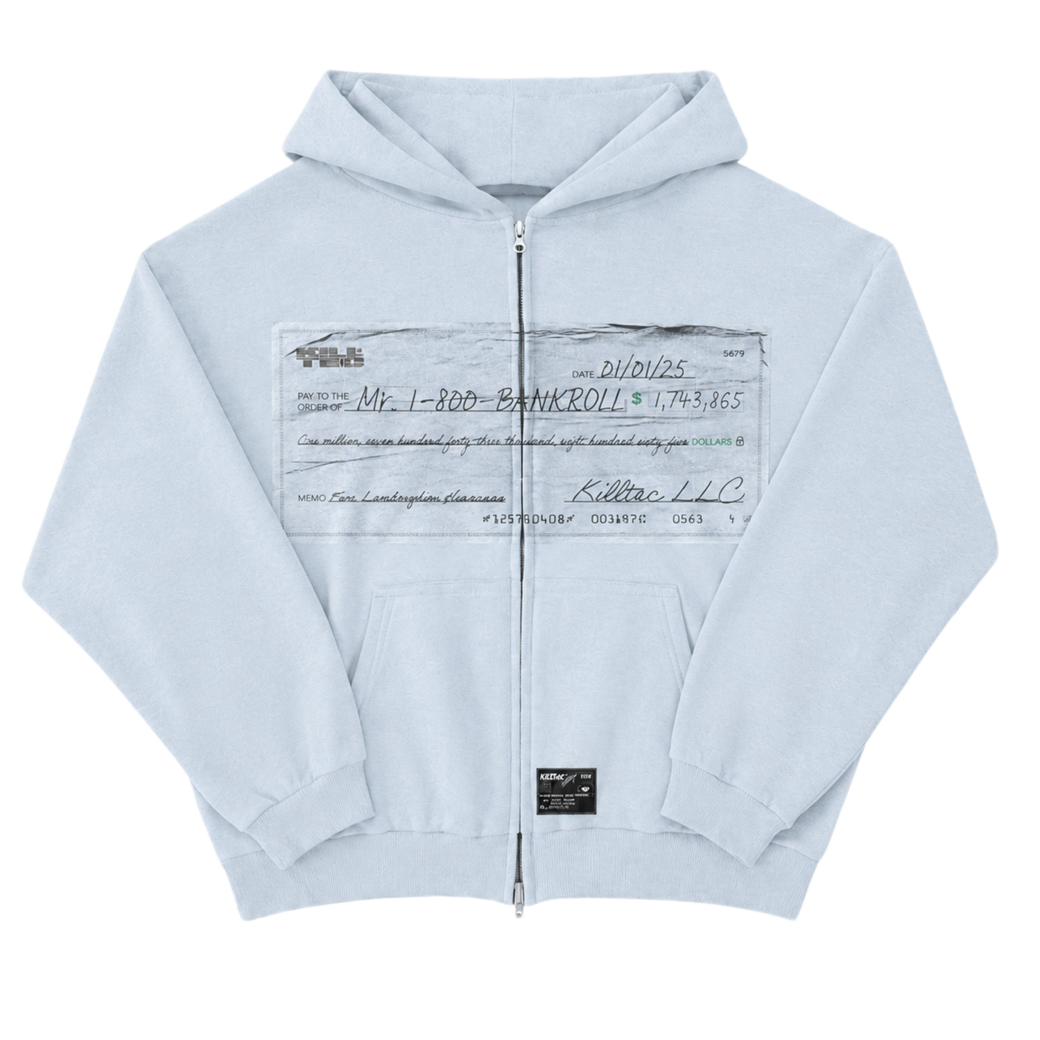 Killtec 1-800 Bankroll Zip Up Hoodie Blue