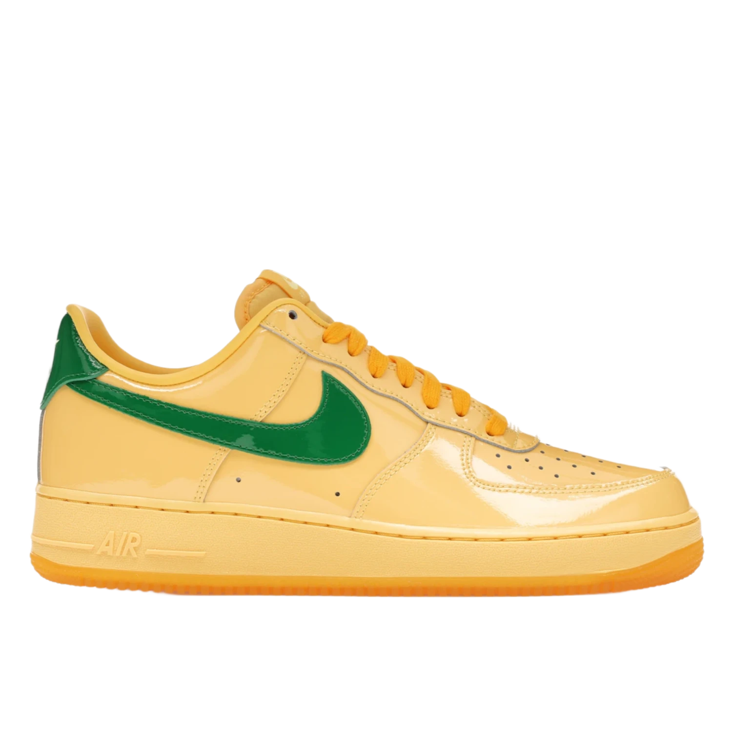 Nike Air Force 1 Low Patent Leather Topaz Gold Pine Green