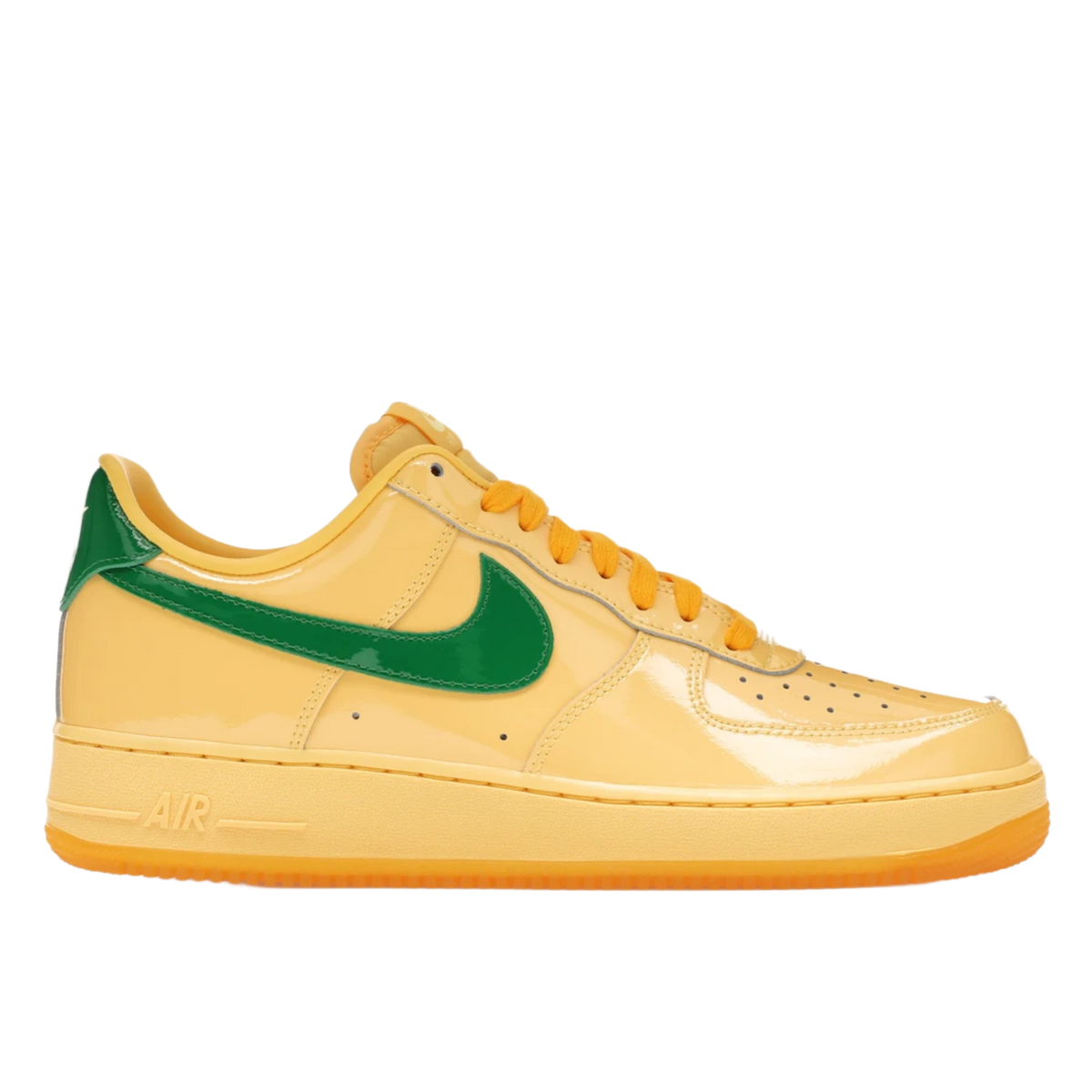 Nike Air Force 1 Low Patent Leather Topaz Gold Pine Green