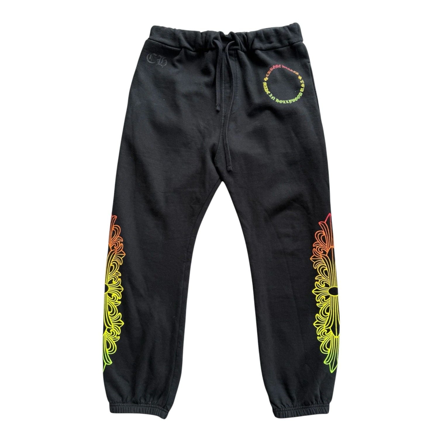 Chrome Hearts Black Gradient Circle Logo Sweatpants Black