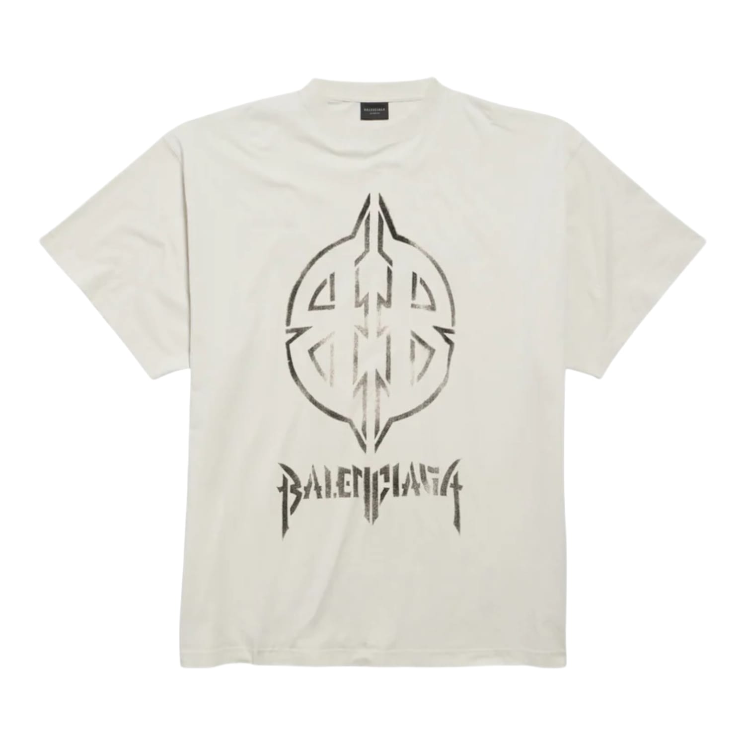 Balenciaga Off-White Metal BB Stencil T-shirt