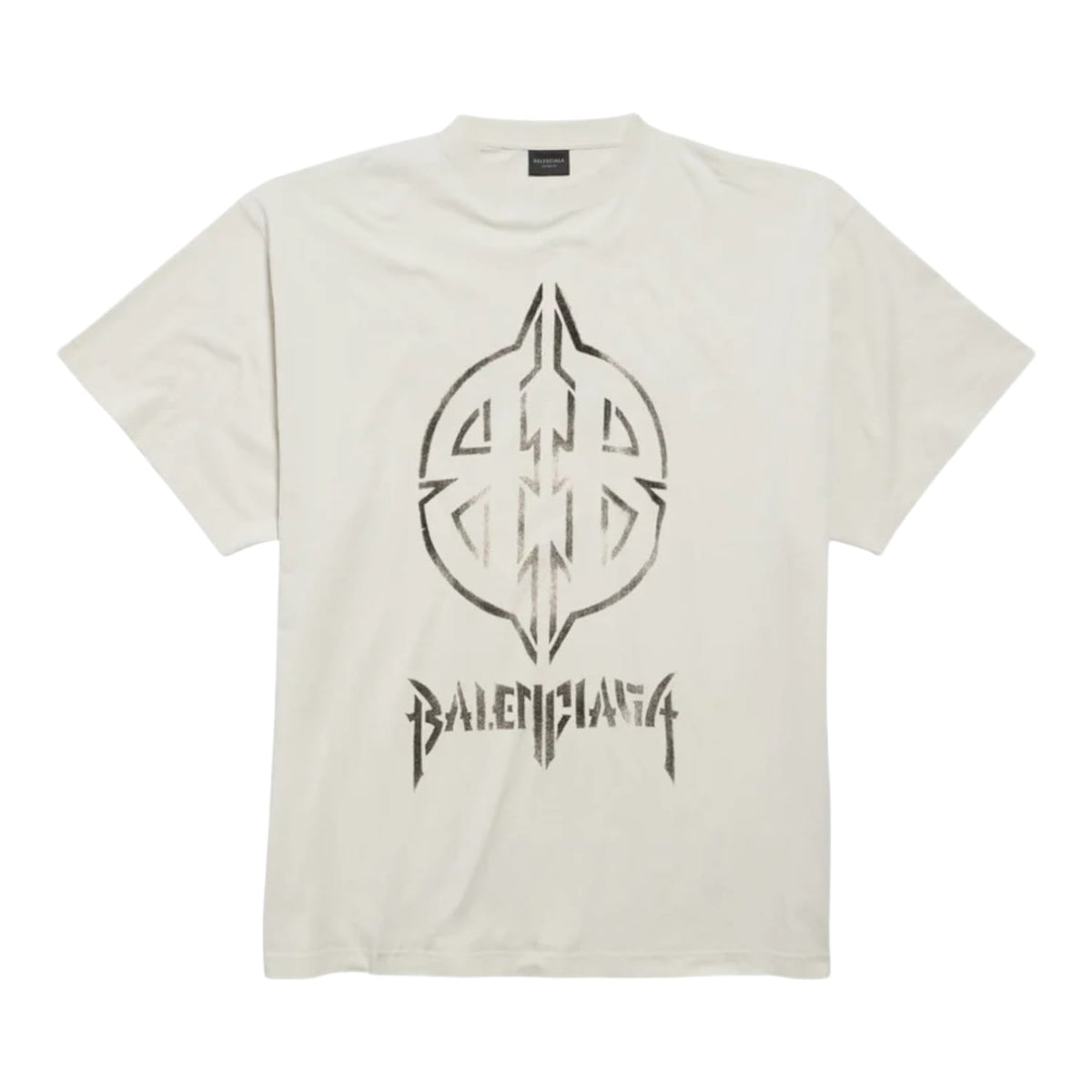 Balenciaga Off-White Metal BB Stencil T-shirt