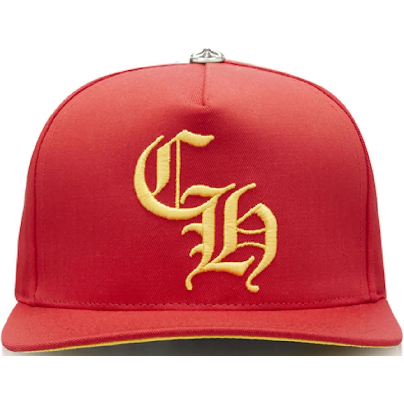 Chrome Hearts CH Silver Button Hat Red/Yellow