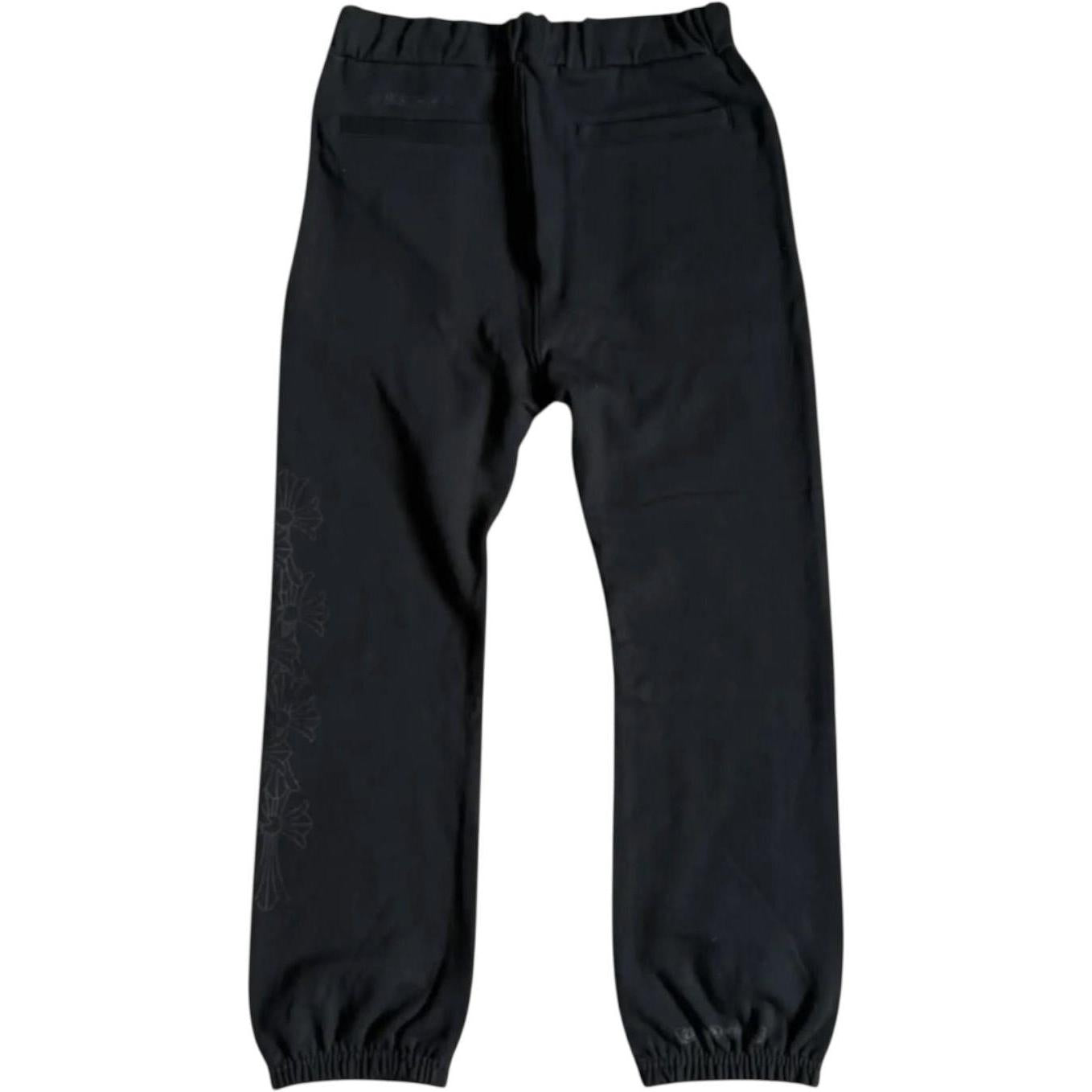 Chrome Hearts Miami Exclusive Cemetery Vertical Logo Sweatpants Black