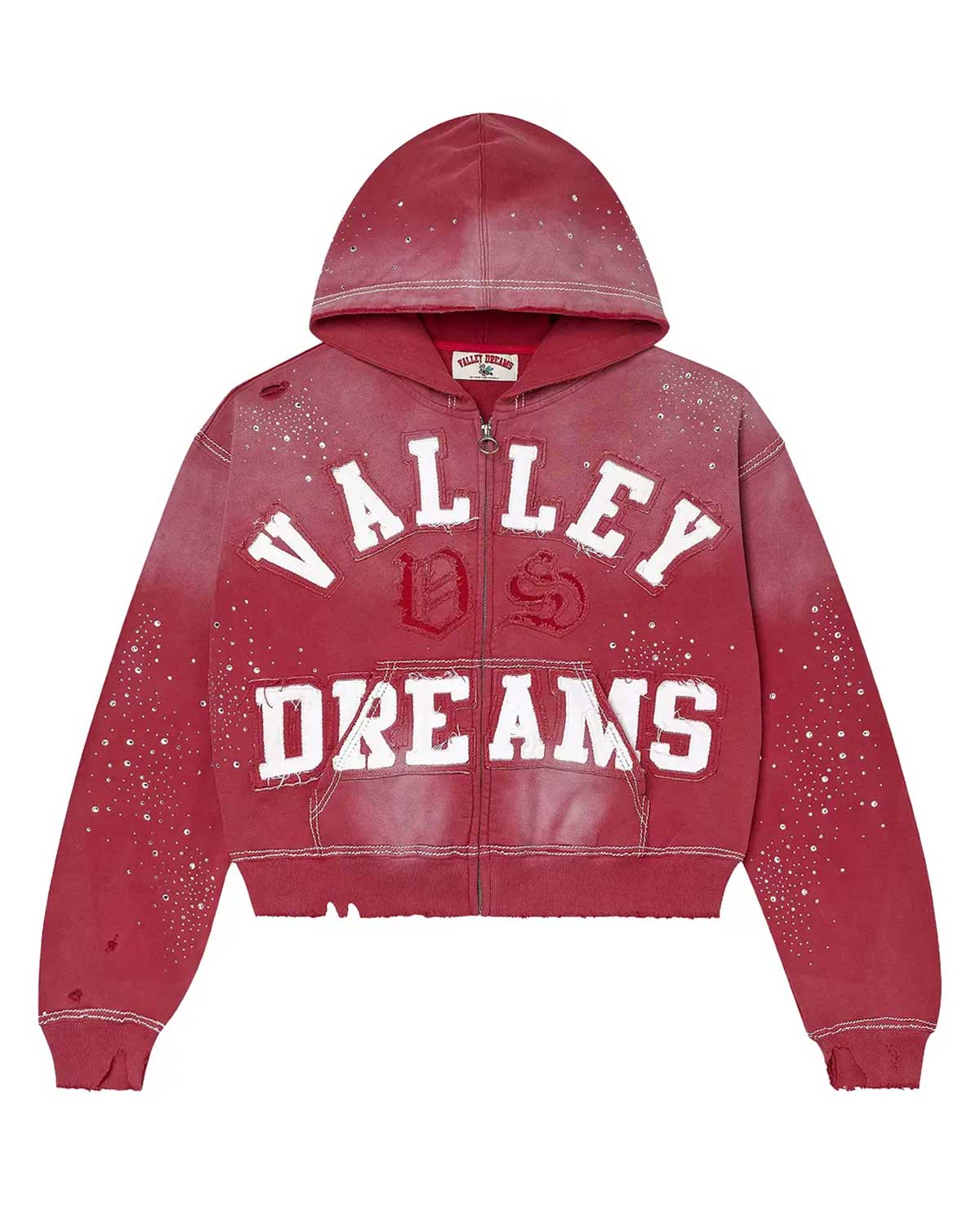 Vale Forever Classico Zip Up Hoodie Ruby