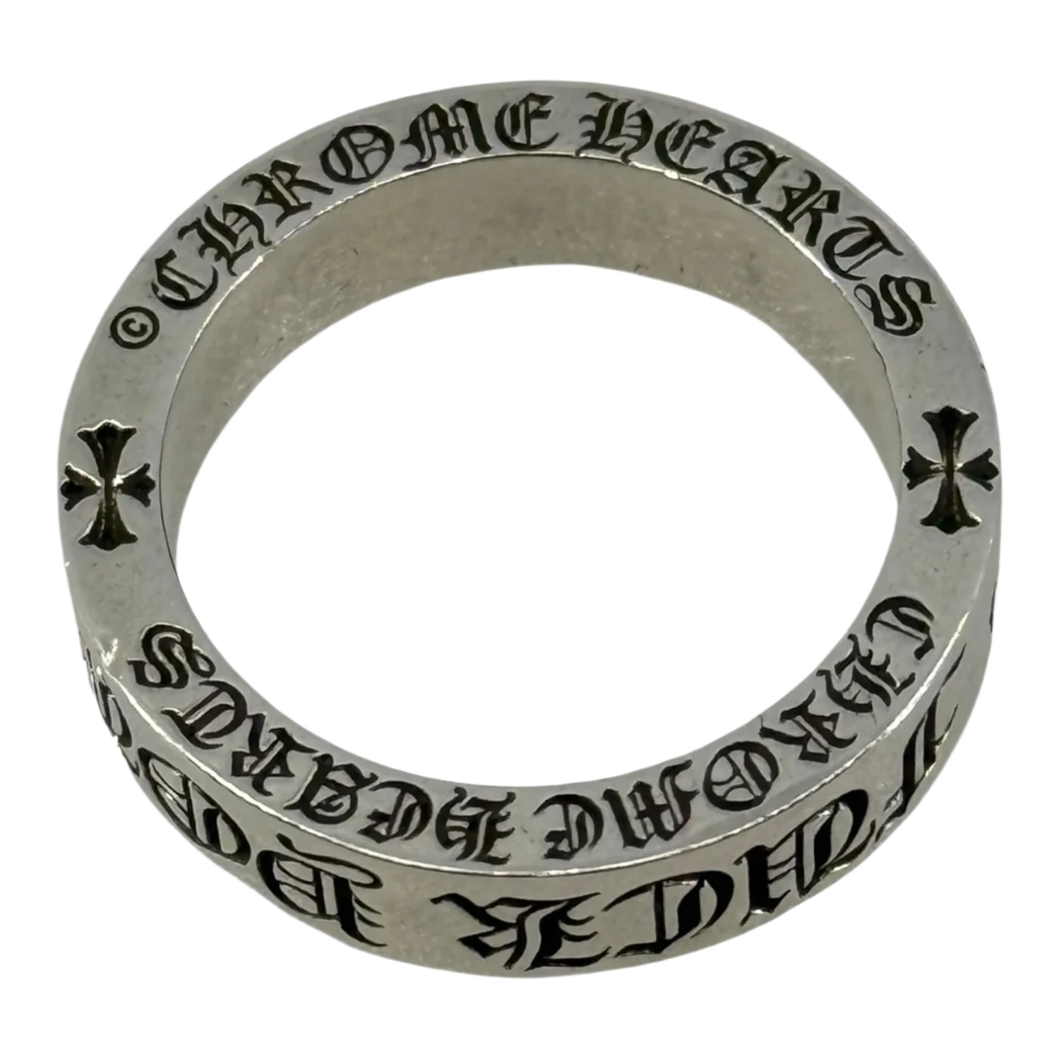 Chrome Hearts Silver Fuck You Ring - US Size 12