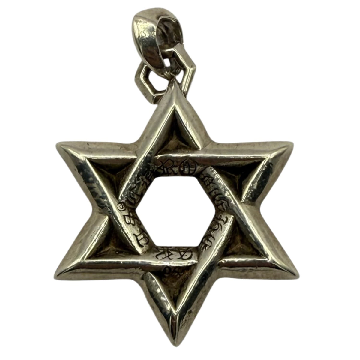 Chrome Hearts Silver Large Star of David Pendant