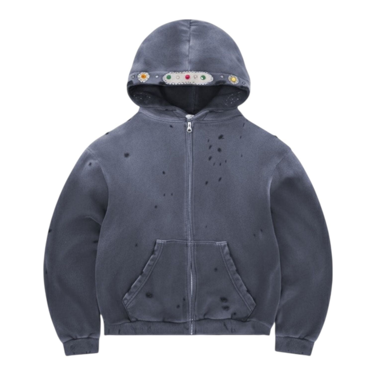 Bravest Studios Sapphire Zip Up Hoodie Grey