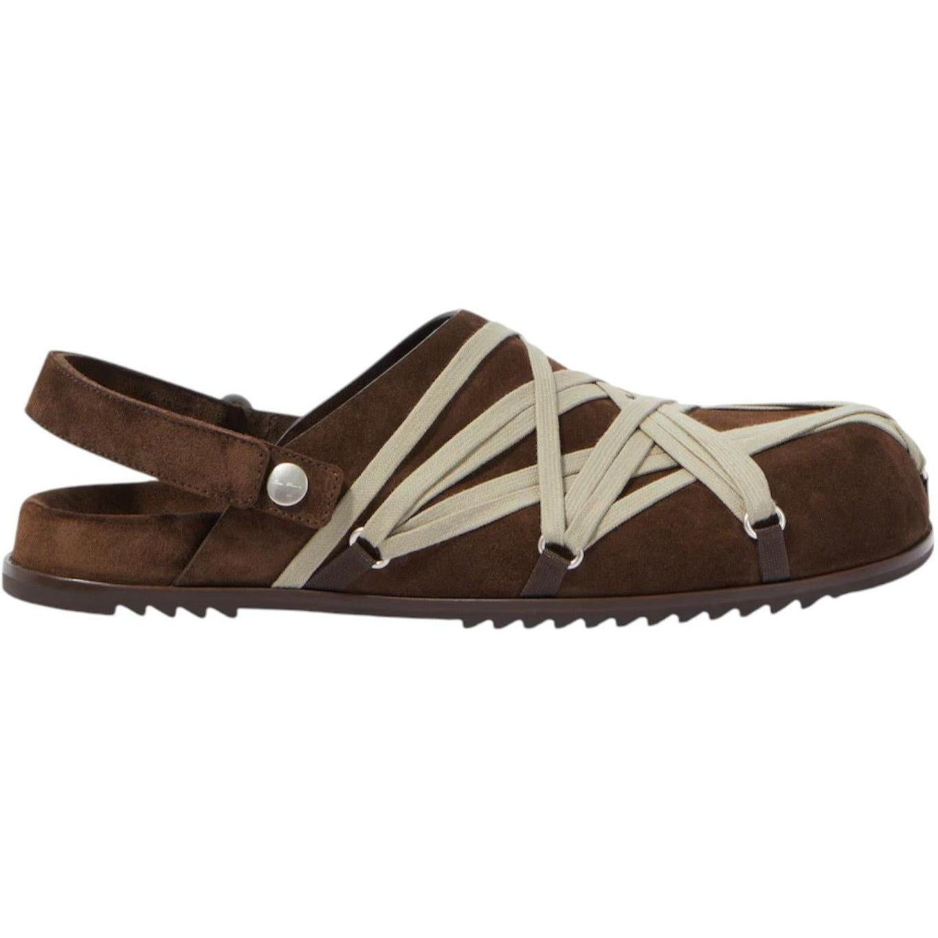 Rick Owens Megalace Mule Slippers Brown