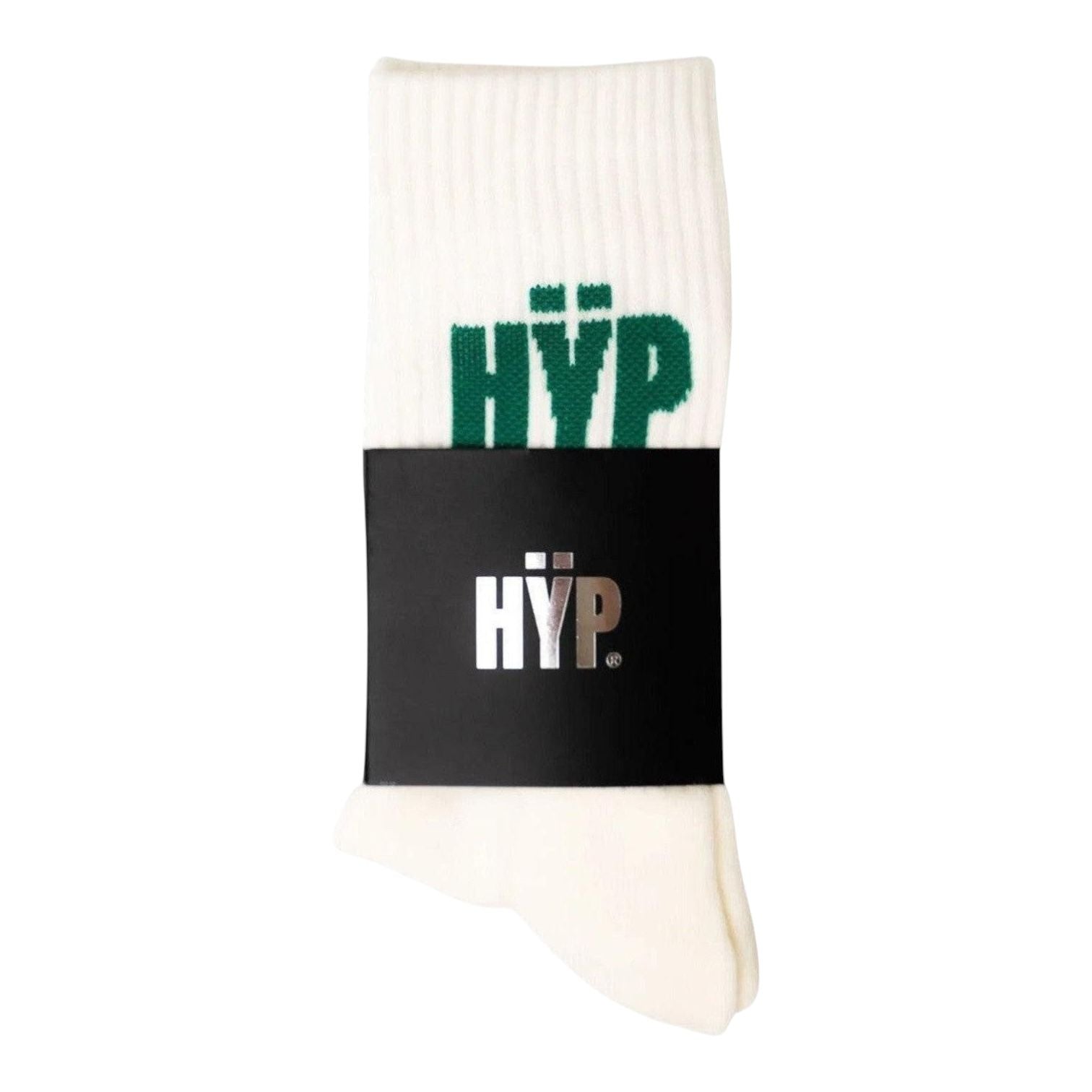 HŸP Crew Socks Cream Pine Green