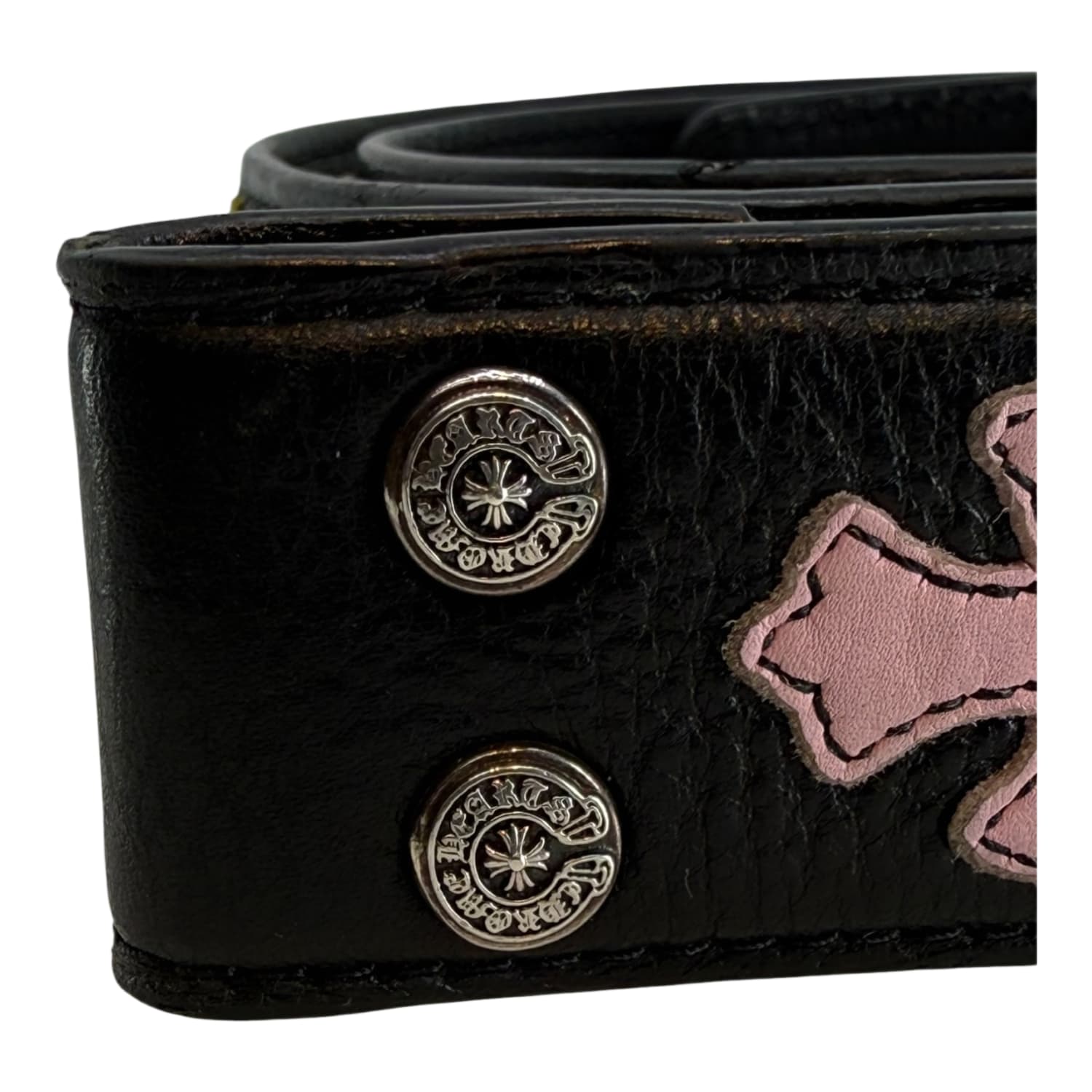 Chrome Hearts Multi Color Cross Patch Cemetery Belt - Size 36