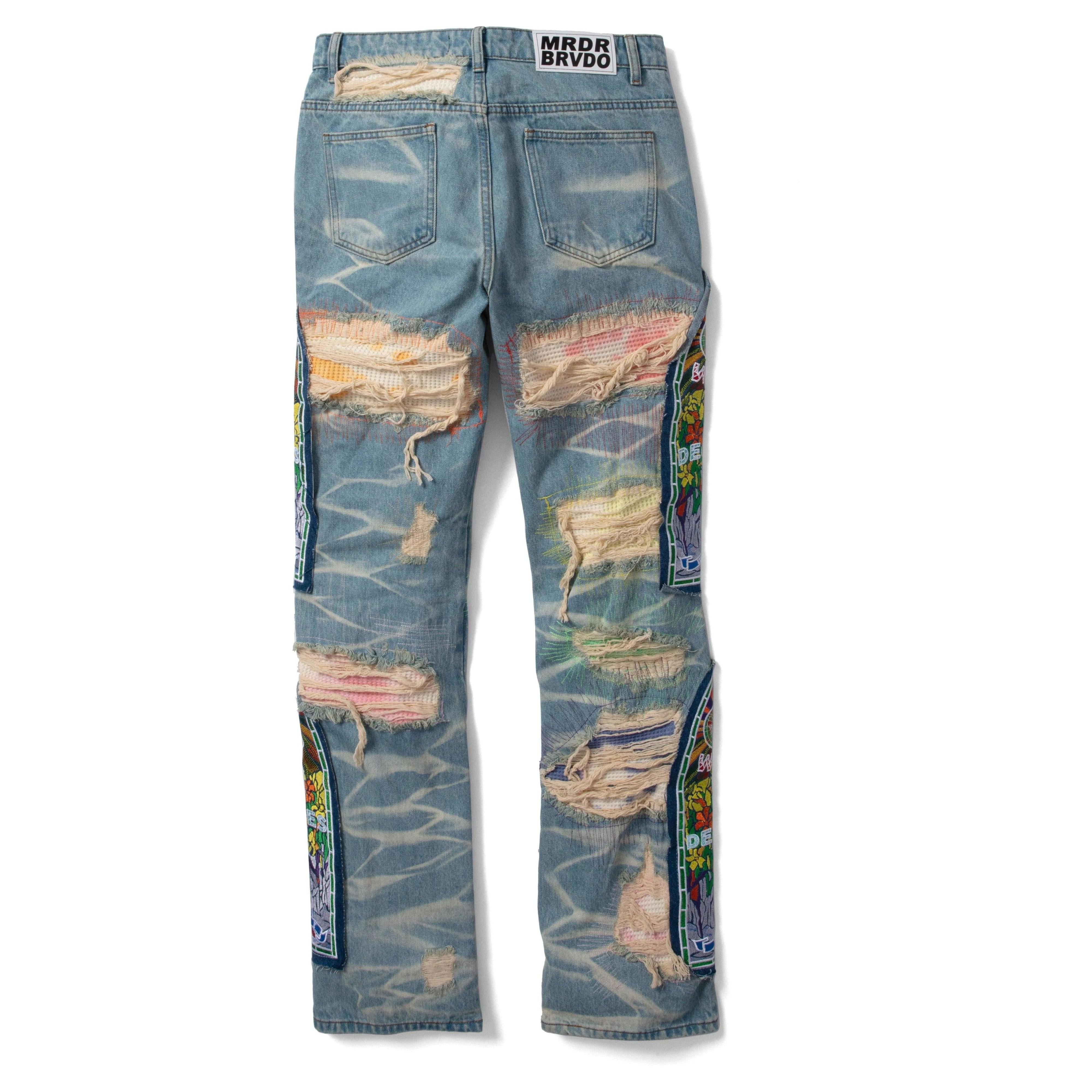 Who Decides War Roygbiv Fusion Denim Pants Sky Multi