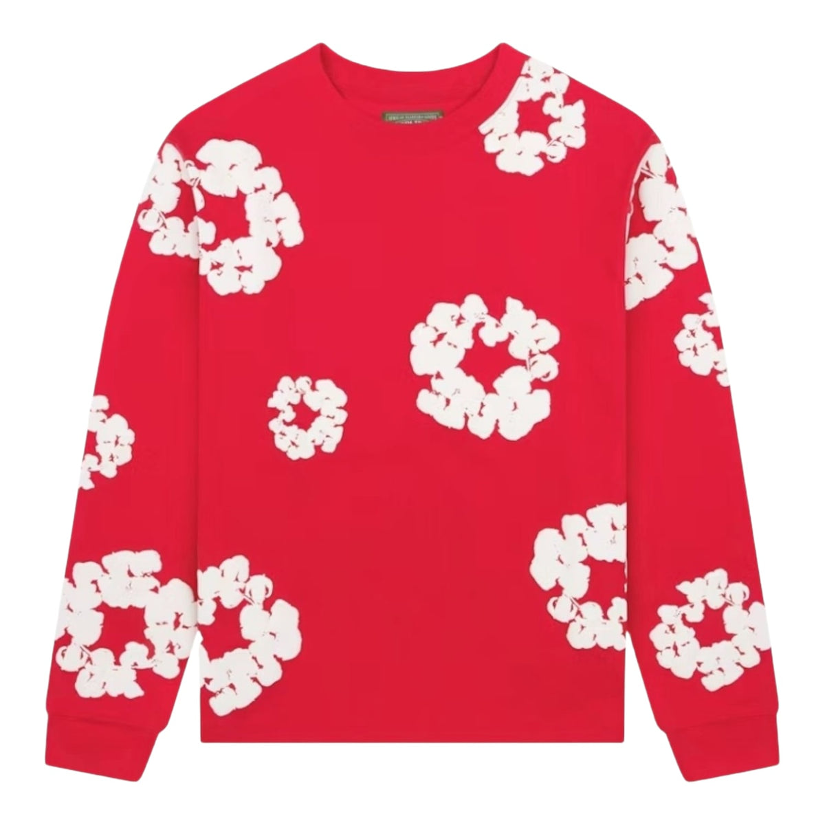 Denim Tears Long Sleeve Cotton Wreath T-shirt Red