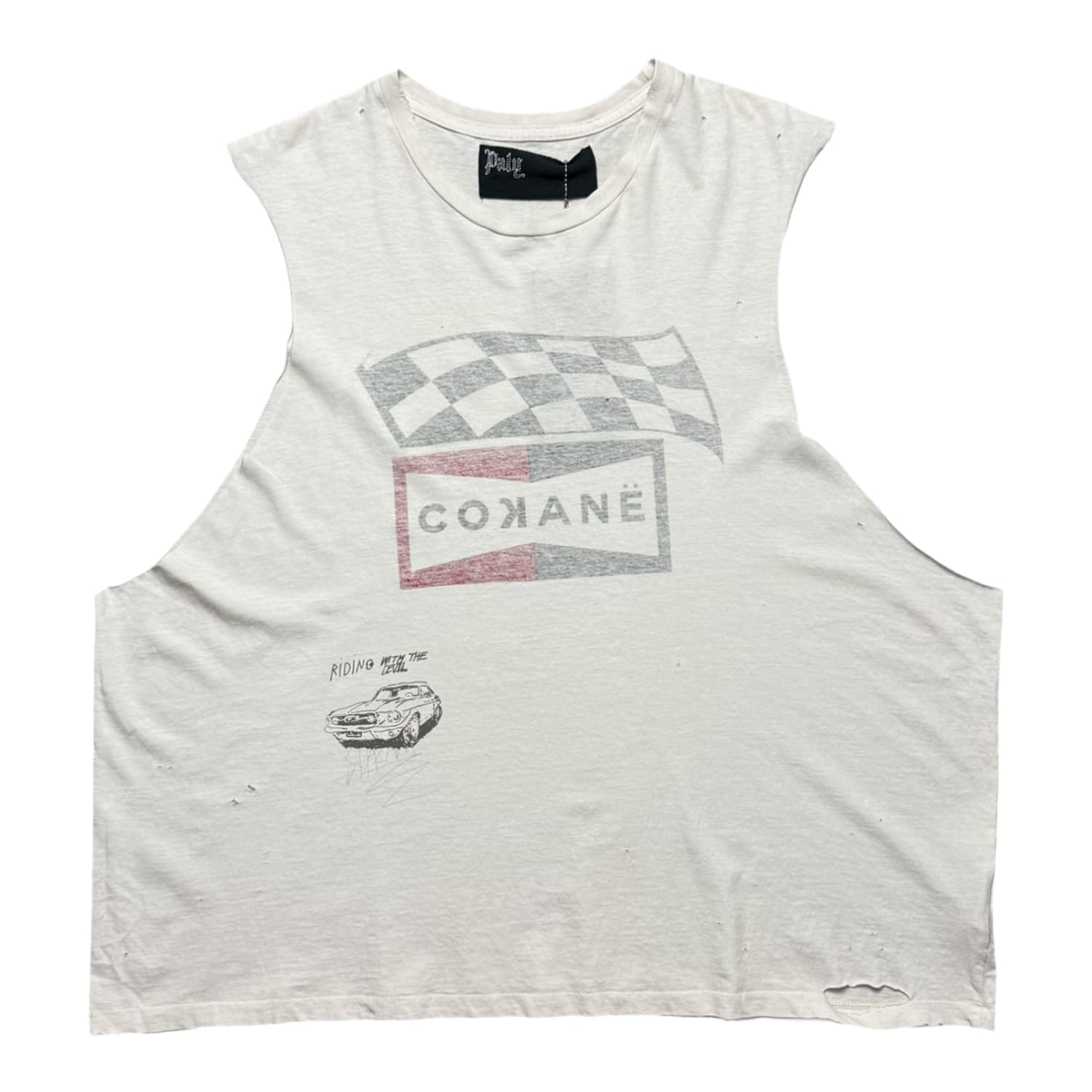 Paly Hollywood Cokane Reversible Cutoff T-Shirt Cream