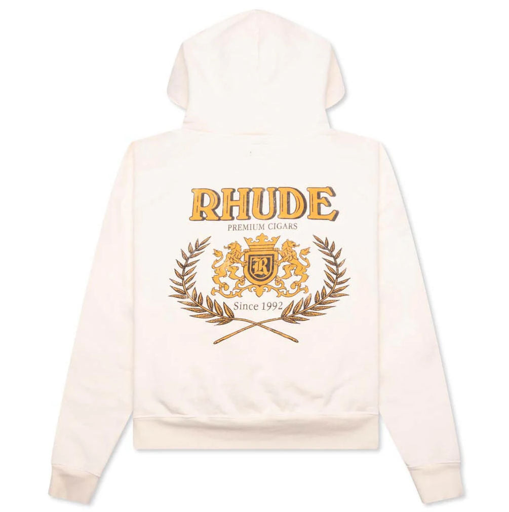 Rhude Cresta Cigar Hoodie Vintage White